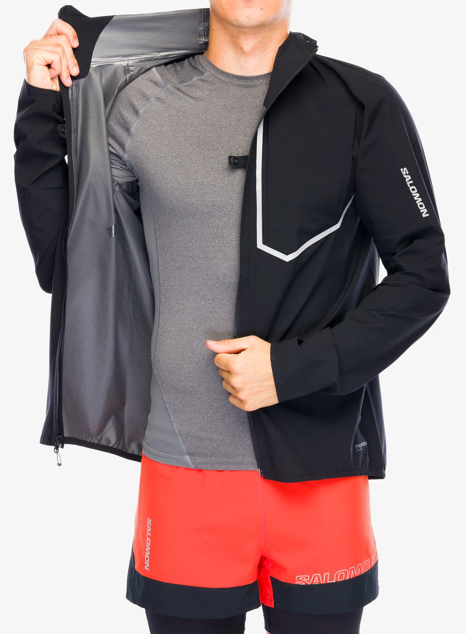 Jakna za trčanje Salomon Bonatti Trail Jacket - deep black