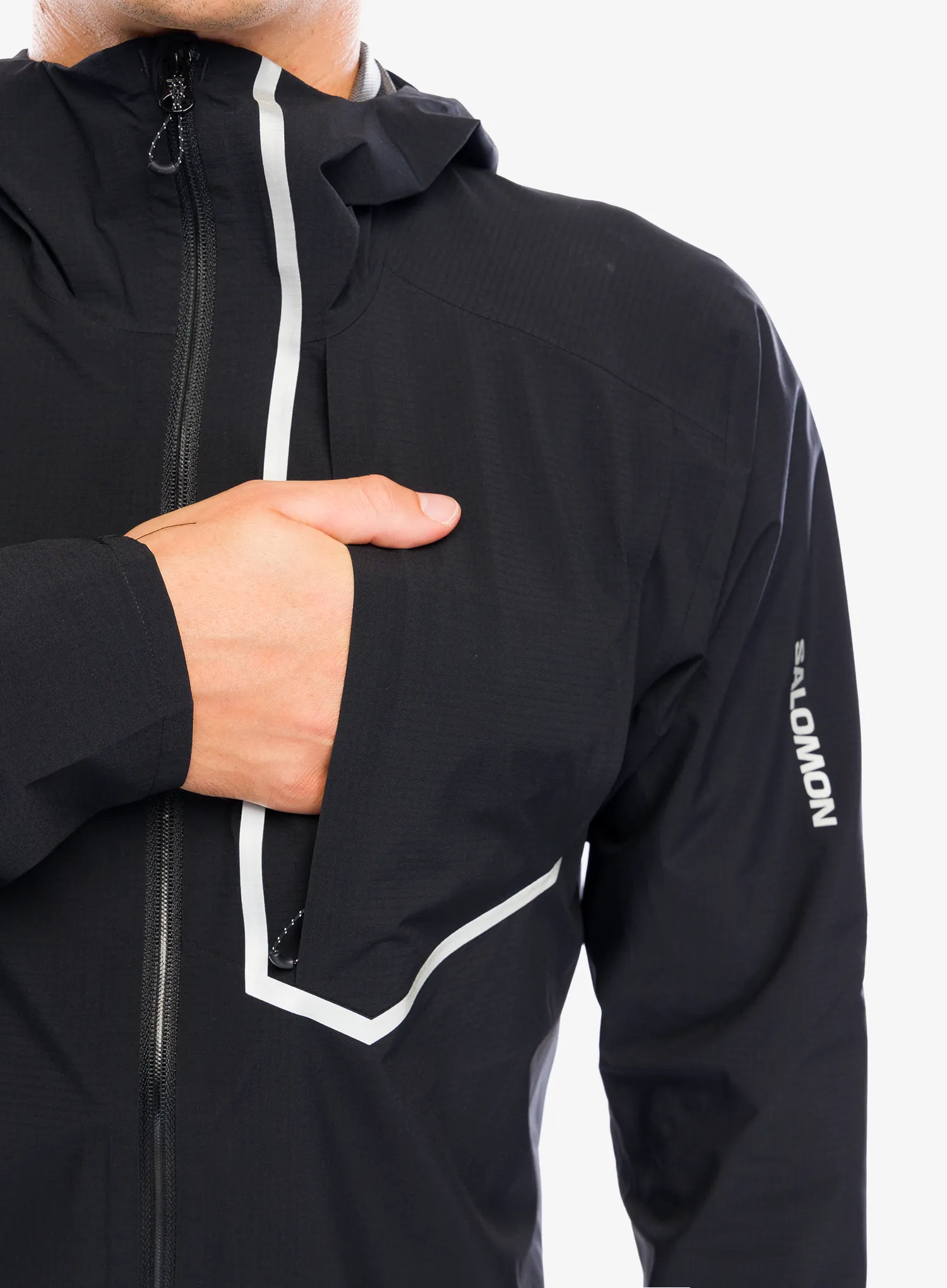 Jakna za trčanje Salomon Bonatti Trail Jacket - deep black