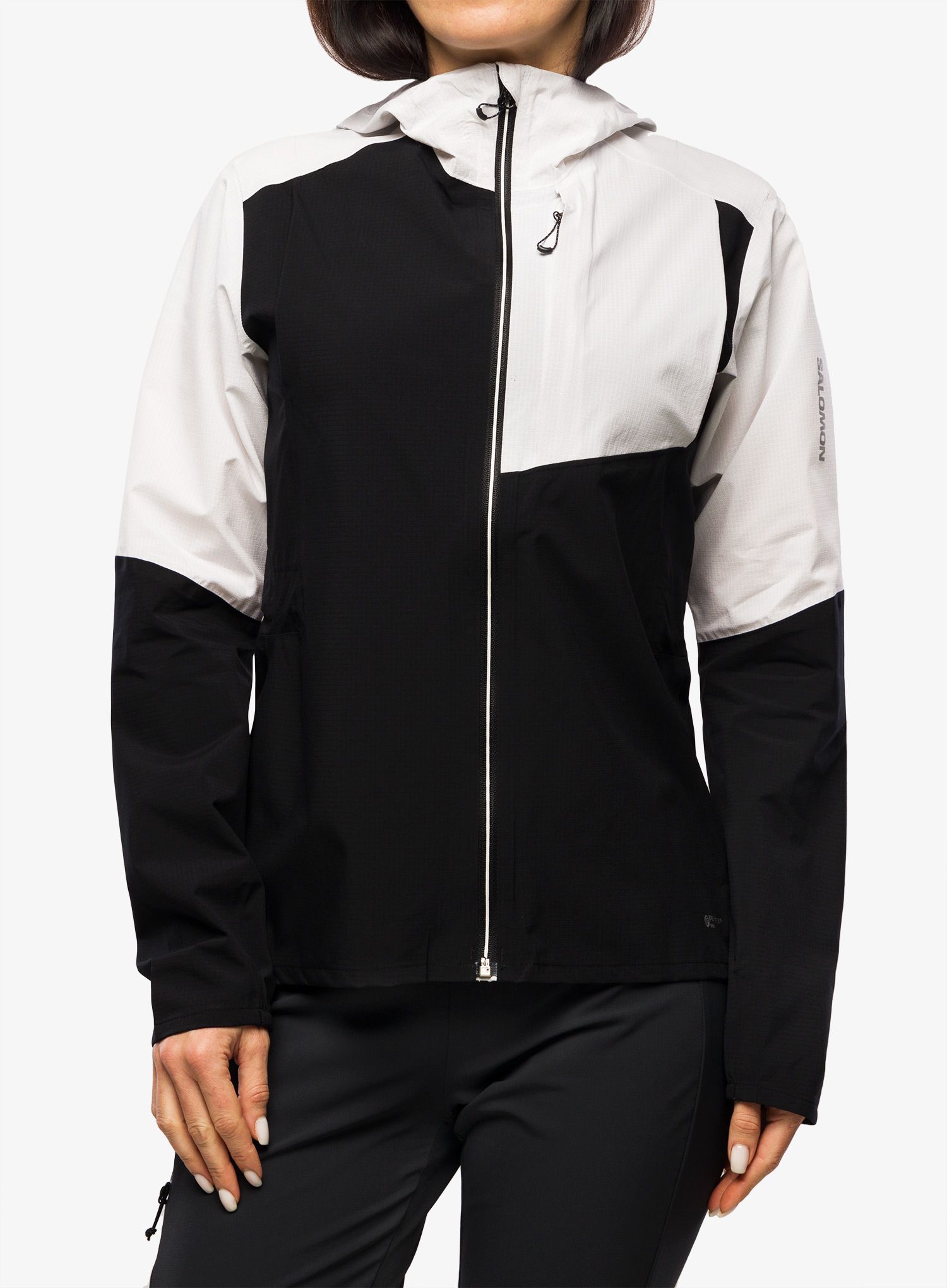 Ženska jakna za trčanje Salomon Bonatti Trail Jacket - deep black/white