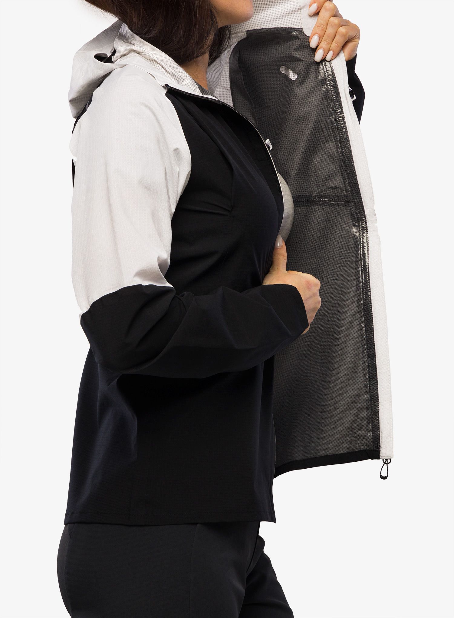 Ženska jakna za trčanje Salomon Bonatti Trail Jacket - deep black/white