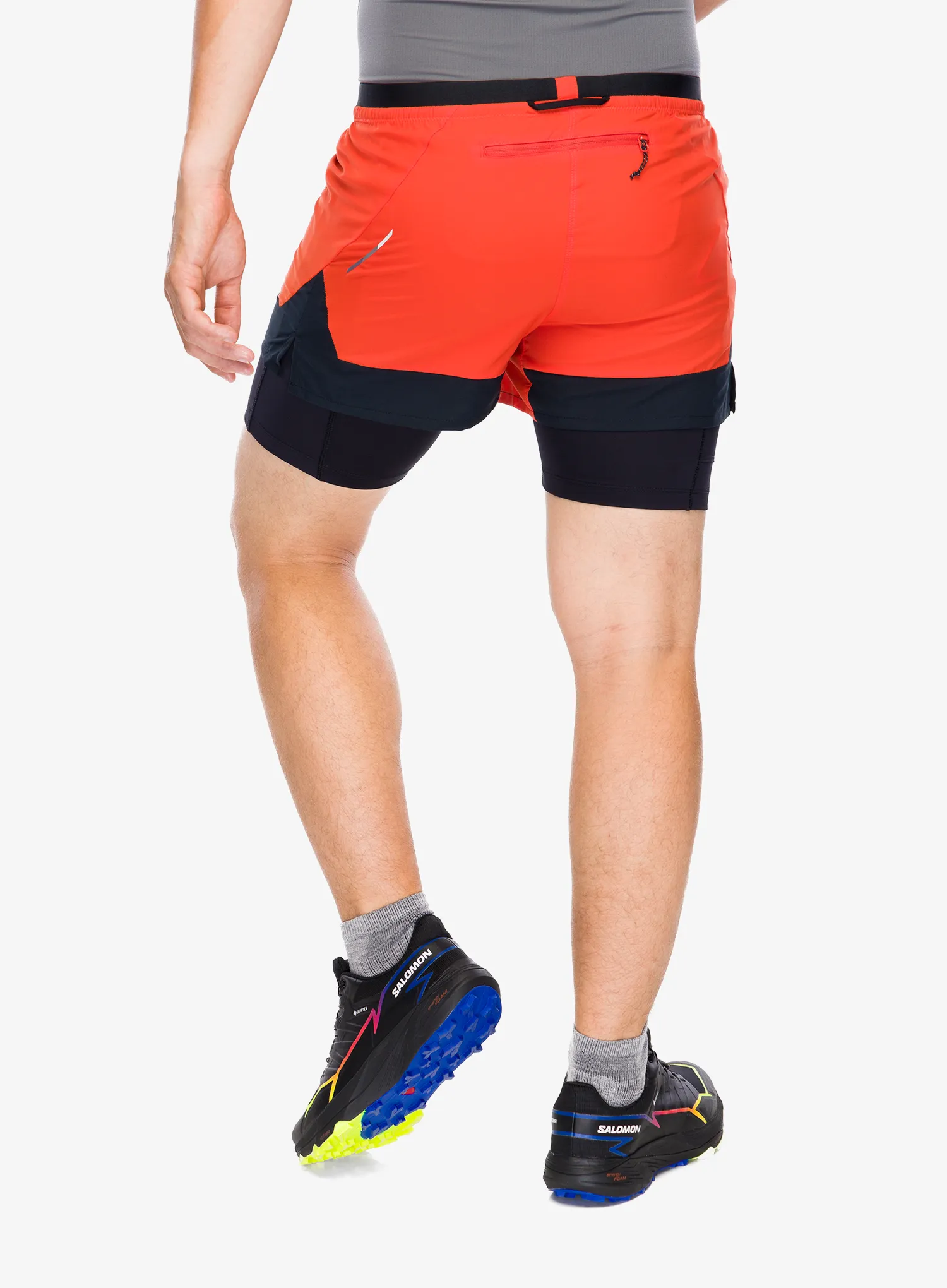 Kratke hlače za trčanje Salomon Cross 2in1 Shorts - tomato/deep black