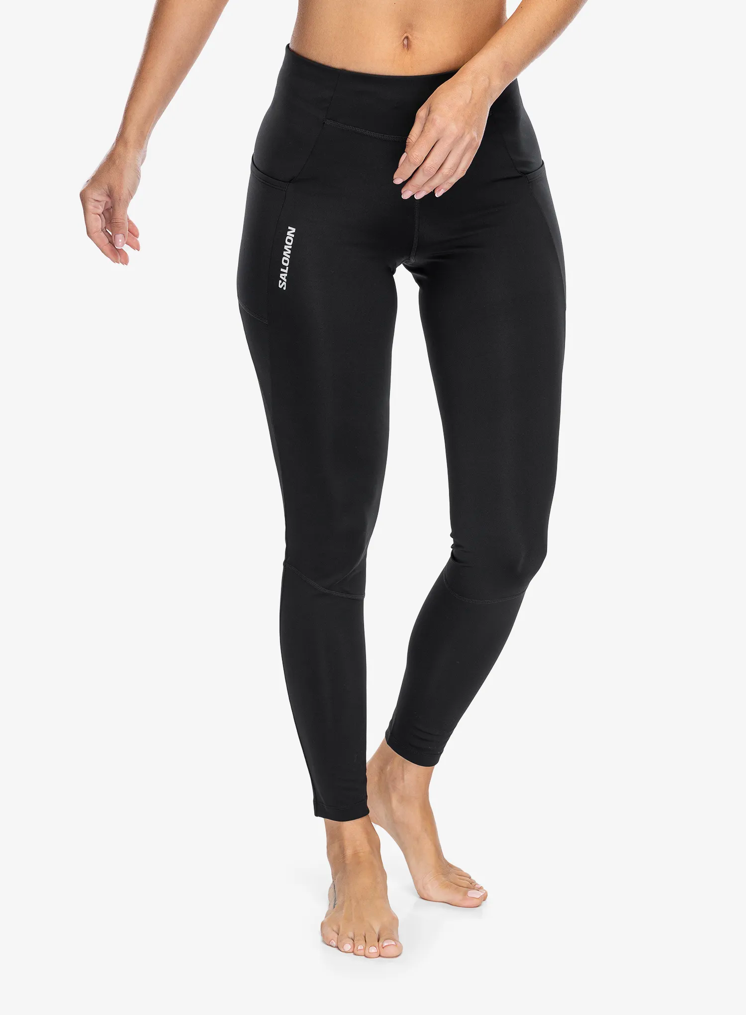 Ženske tajice za trčanje Salomon Cross Run 28 Tight - deep black
