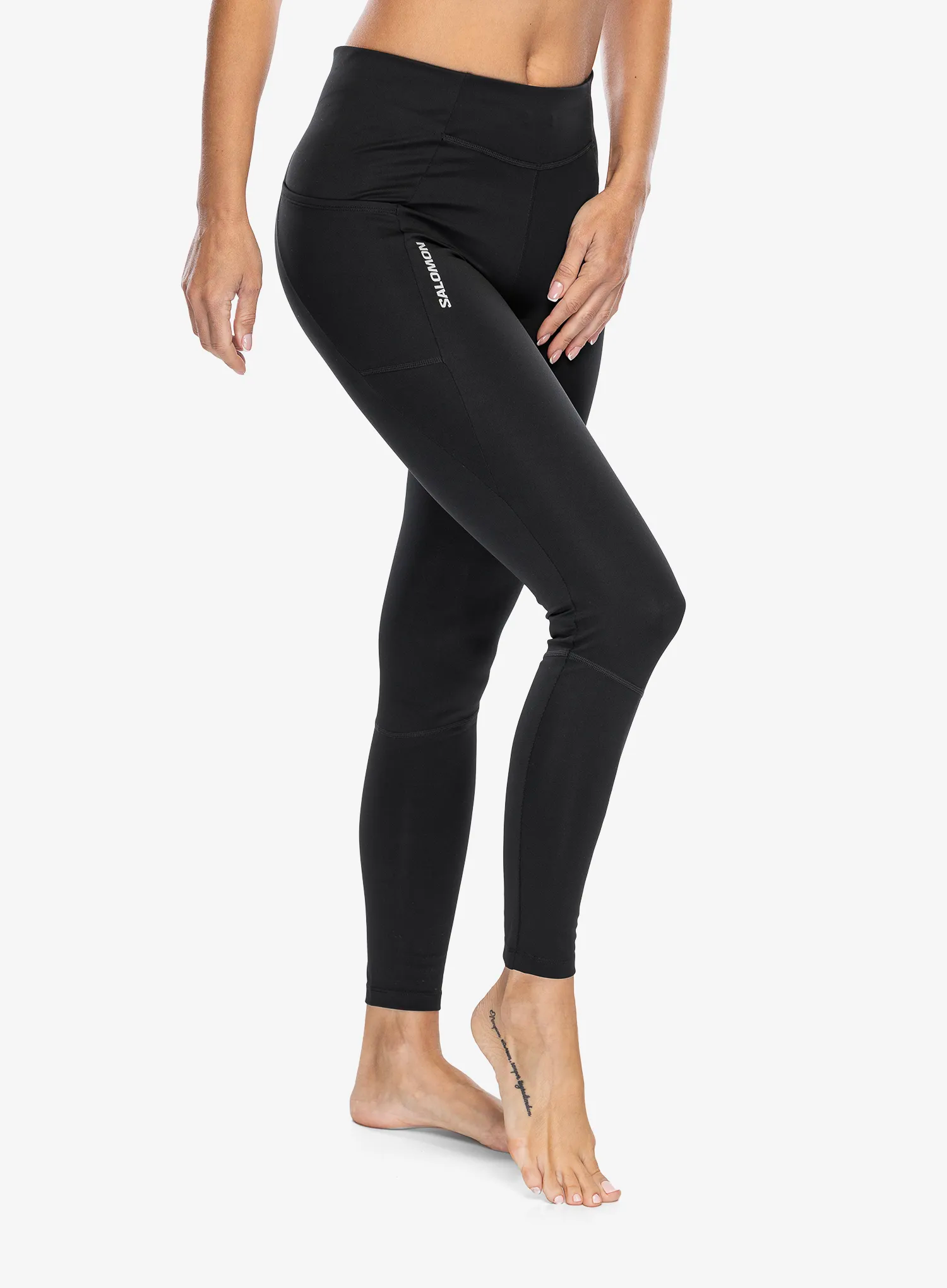 Ženske tajice za trčanje Salomon Cross Run 28 Tight - deep black