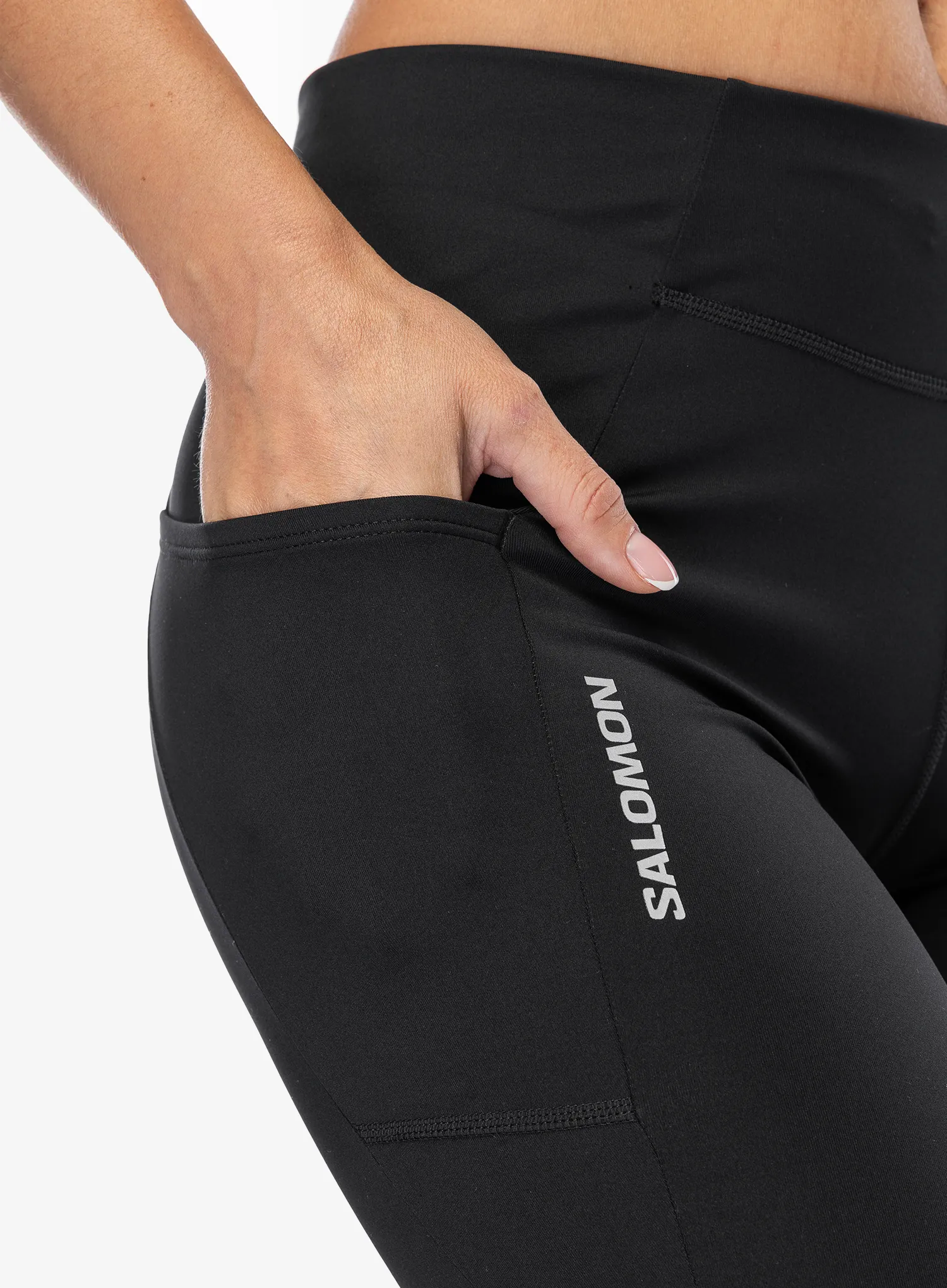Ženske tajice za trčanje Salomon Cross Run 28 Tight - deep black