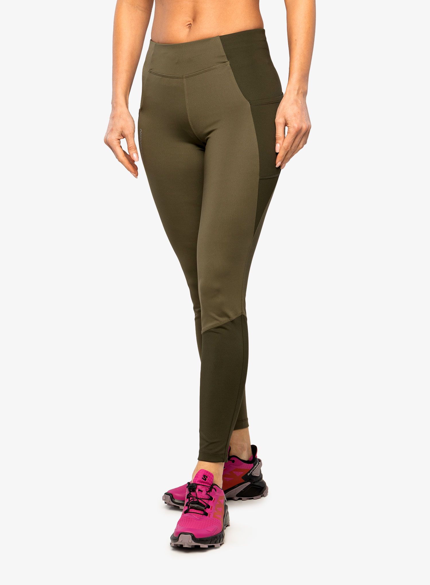 Ženske tajice za trčanje Salomon Cross Run 28 Tight - grape leaf