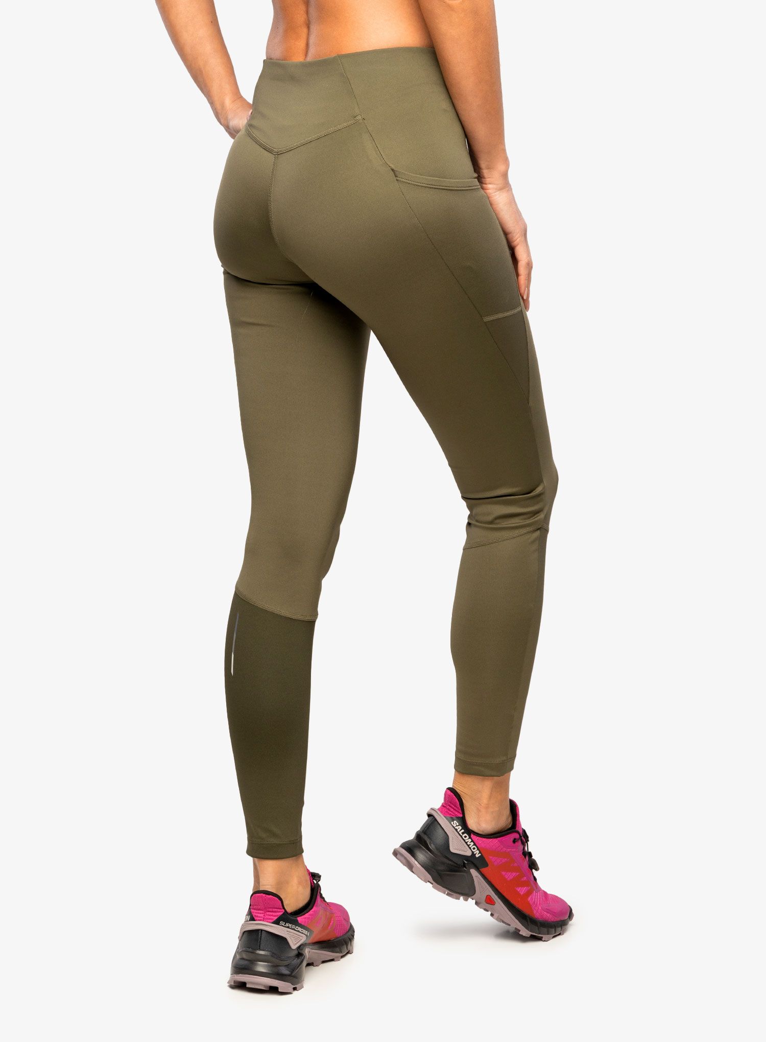 Ženske tajice za trčanje Salomon Cross Run 28 Tight - grape leaf