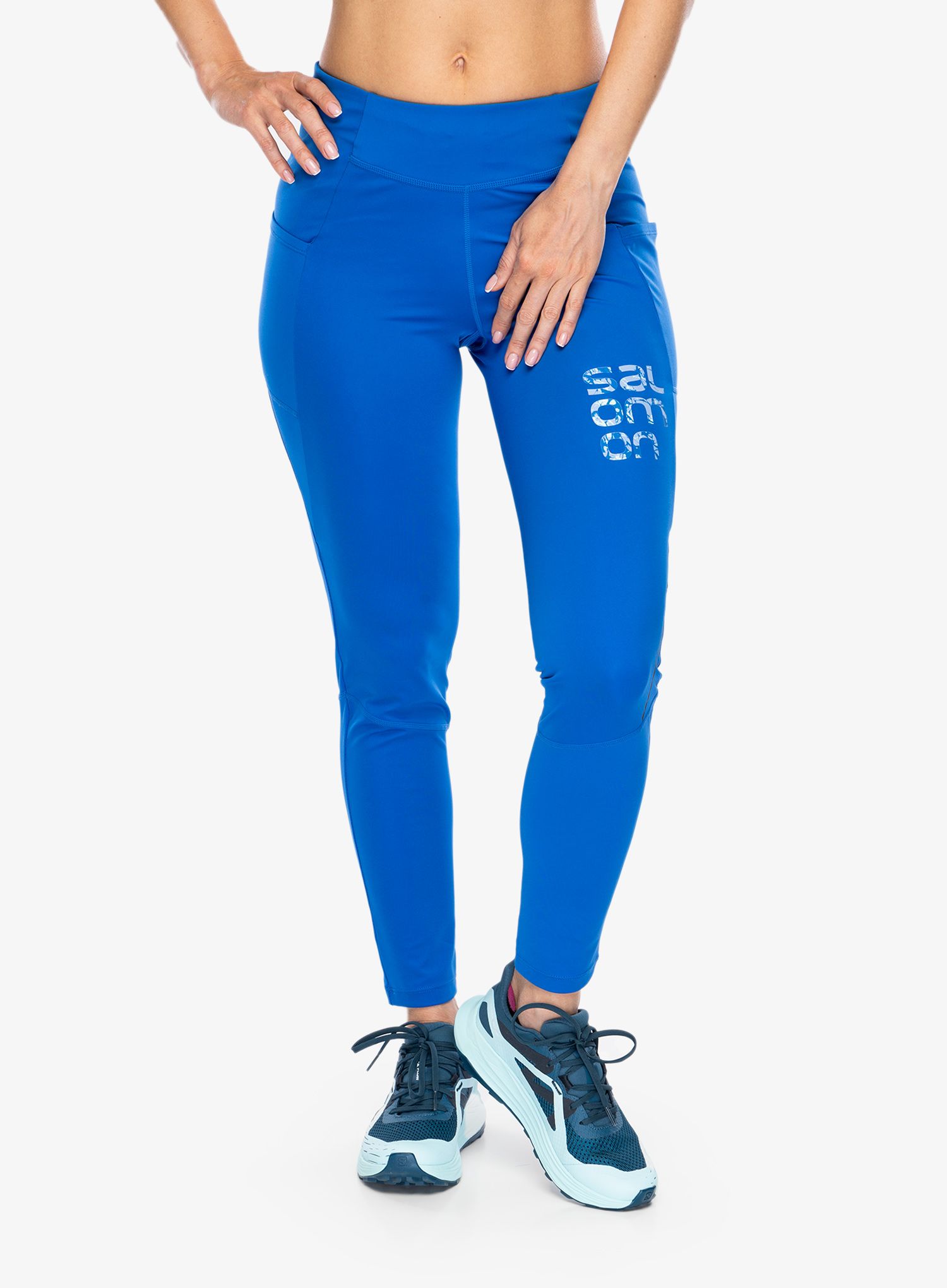 Ženske tajice za trčanje Salomon Cross Run 28 Tight - nautical blue