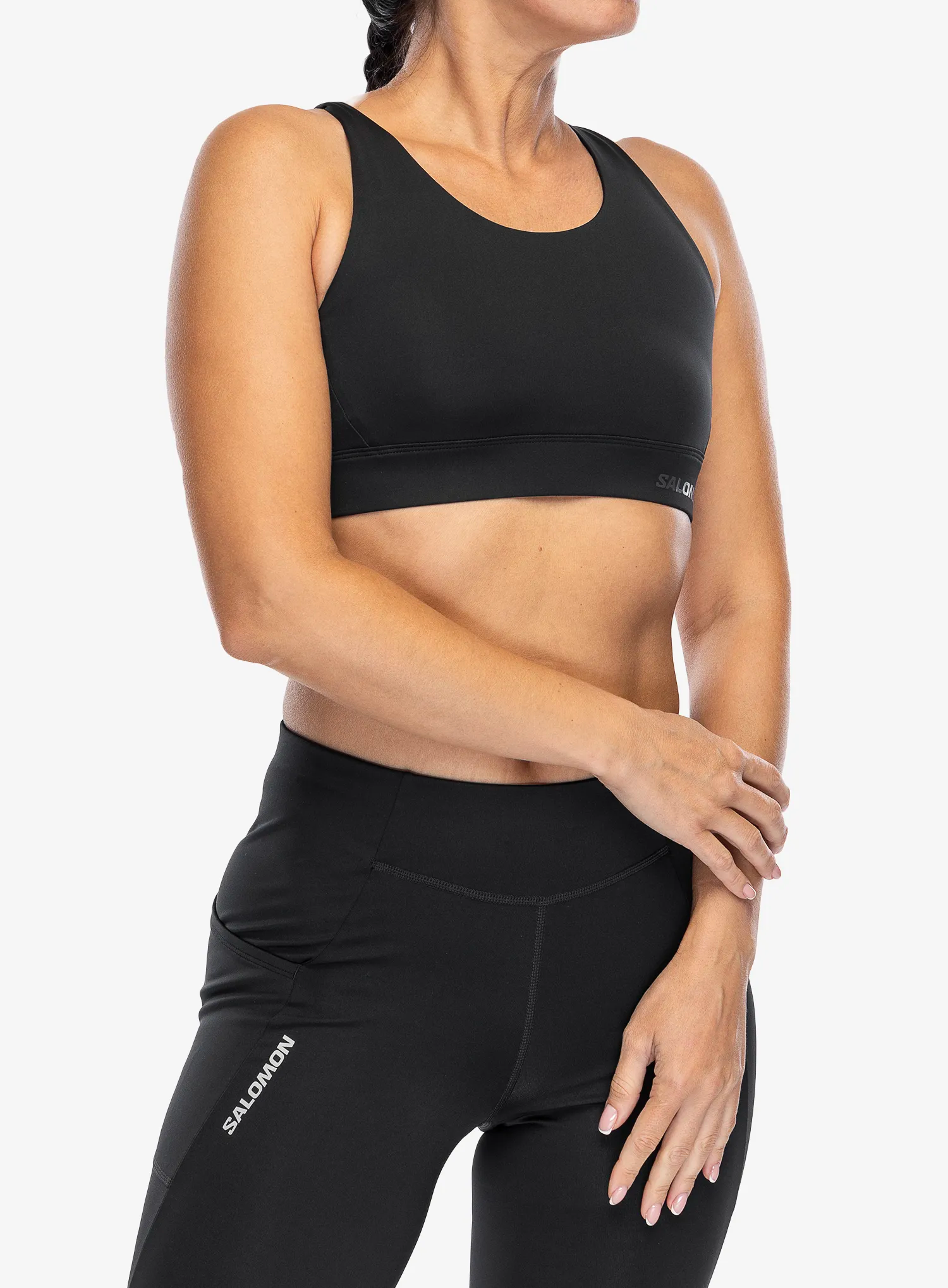 Sportski grudnjak Salomon Cross Run Bra - deep black