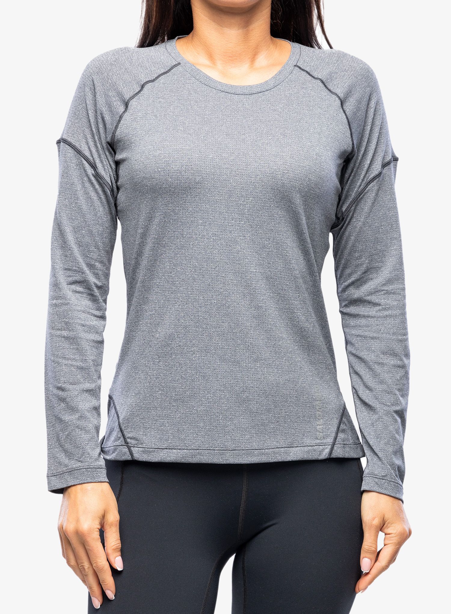 Ženska dukserica bez kapuljače Salomon Cross Run LS Tee - black