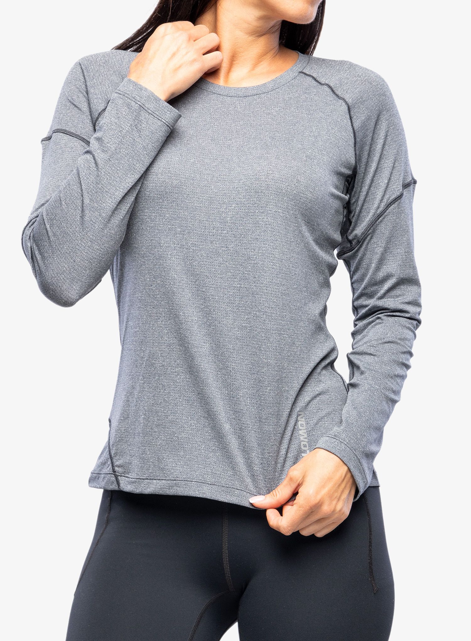 Ženska dukserica bez kapuljače Salomon Cross Run LS Tee - black