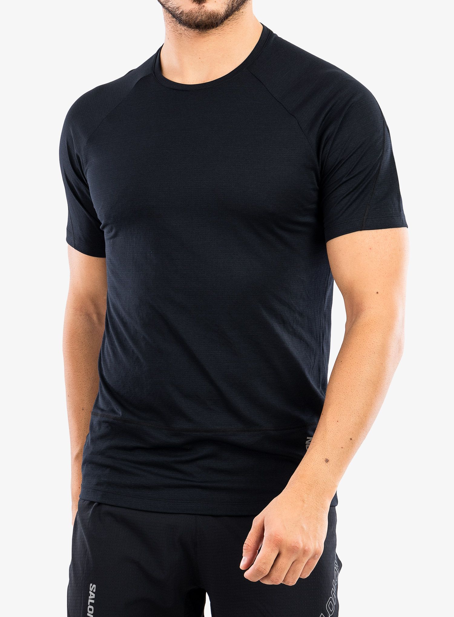 Majica za trčanje Salomon Cross Run SS Tee - deep black