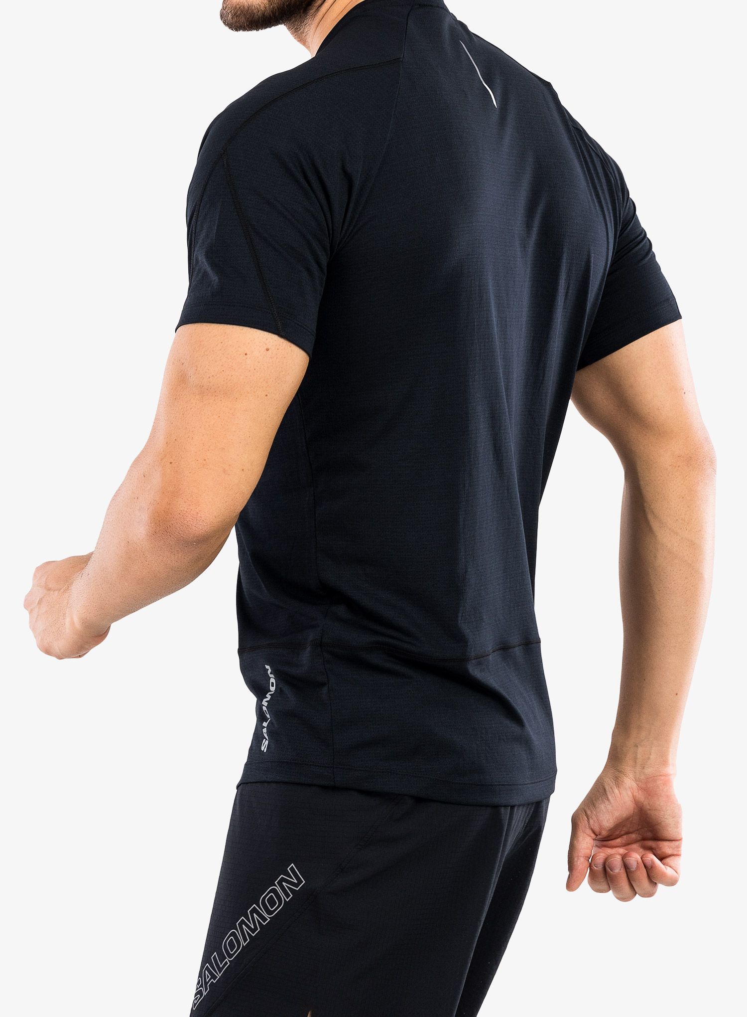 Majica za trčanje Salomon Cross Run SS Tee - deep black