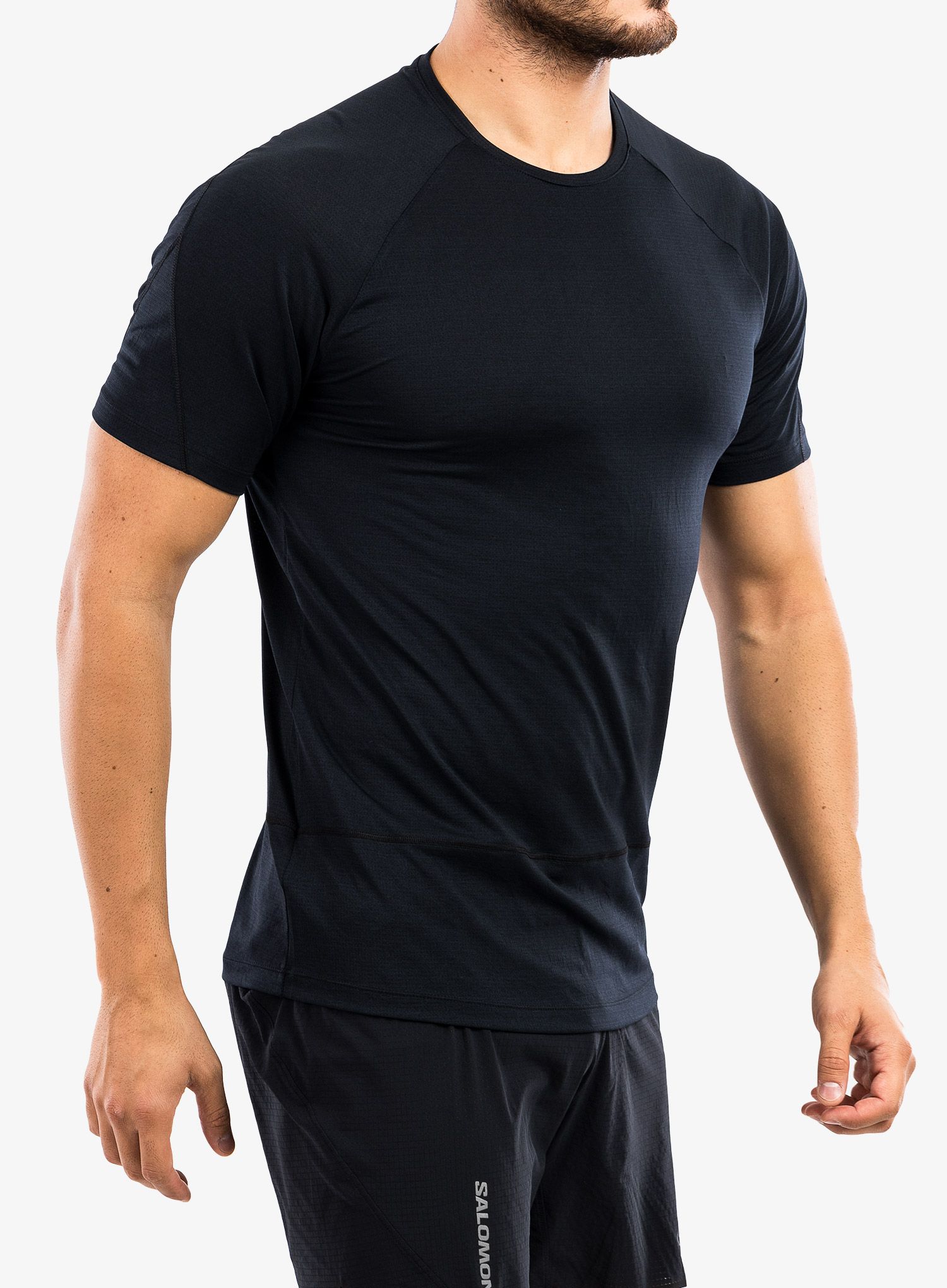 Majica za trčanje Salomon Cross Run SS Tee - deep black