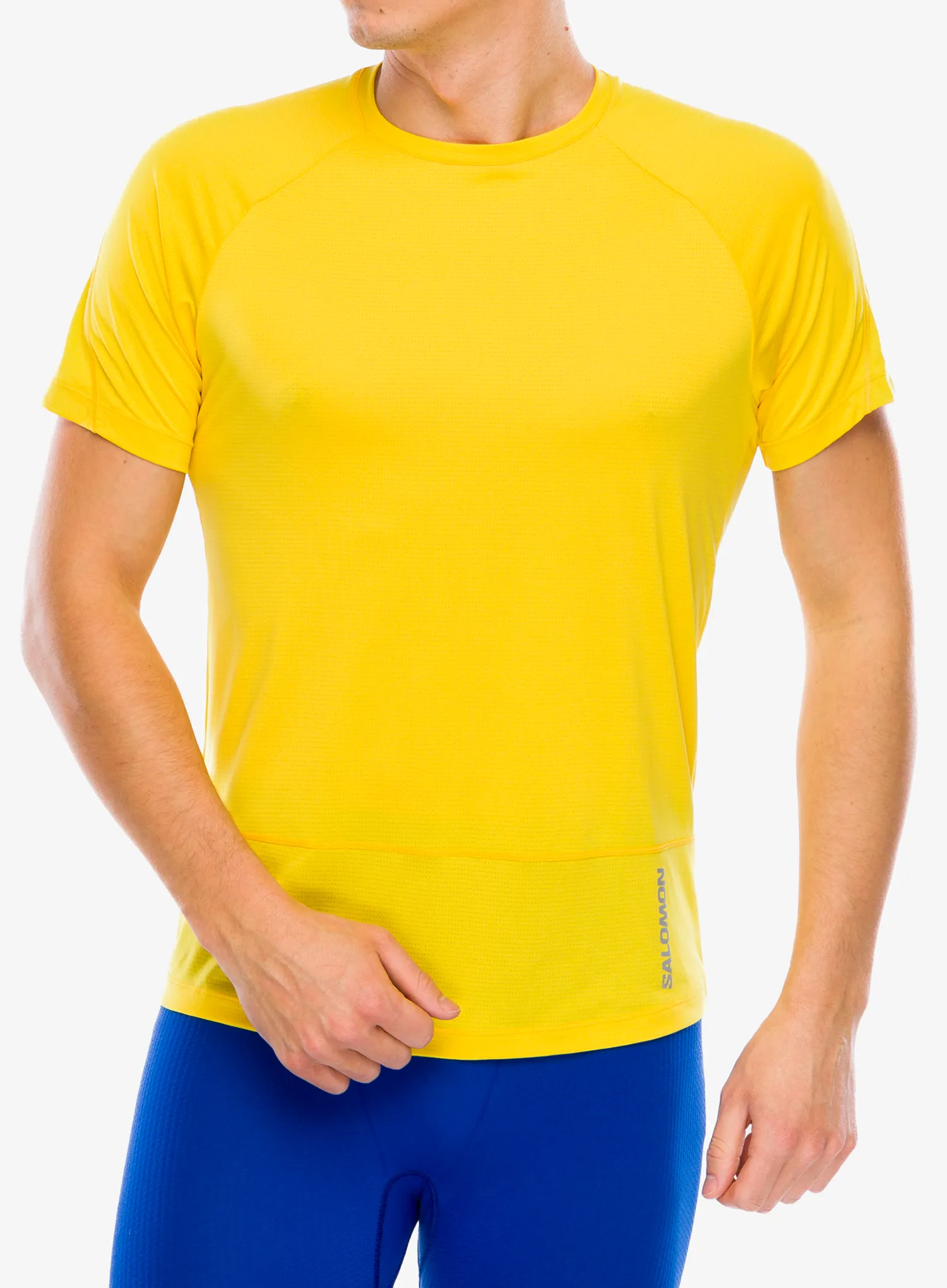 Majica za trčanje Salomon Cross Run SS Tee - lemon
