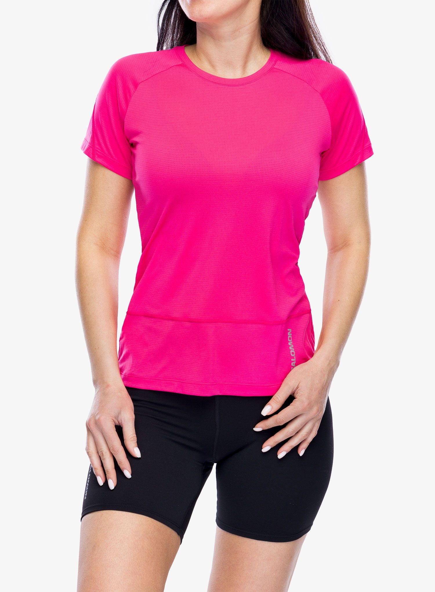 Ženska majica za trčanje Salomon Cross Run S/S Tee - beetroot purple