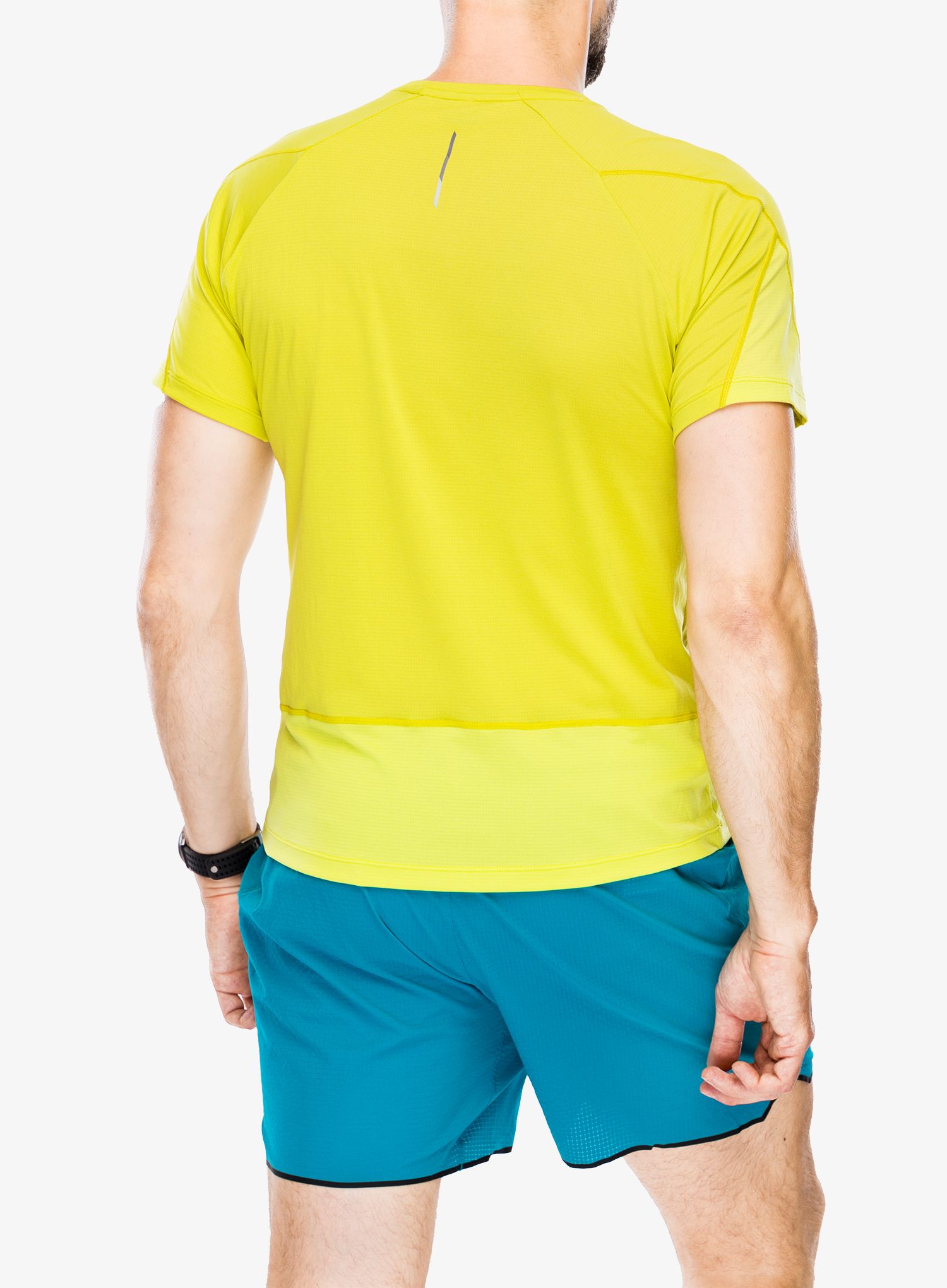 Majica za trčanje Salomon Cross Run S/S Tee - citronelle/sulphur
