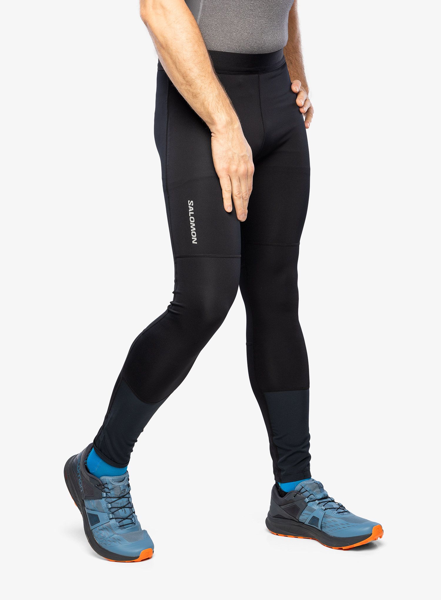 Tajice za trčanje Salomon Cross Run Tight - deep black