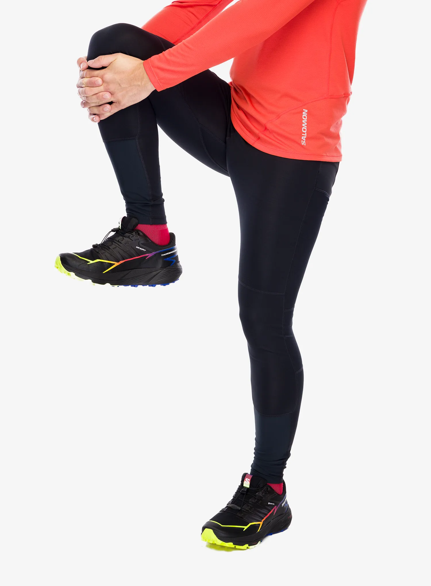 Tajice za trčanje Salomon Cross Run Tight - deep black