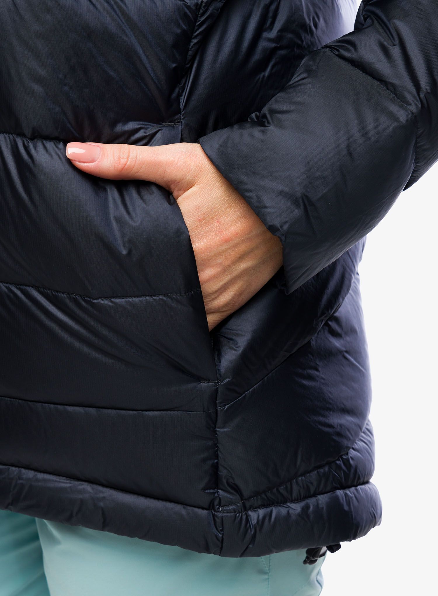 Jakna s postavom ženska Salomon Elixir Down Parka - deep black