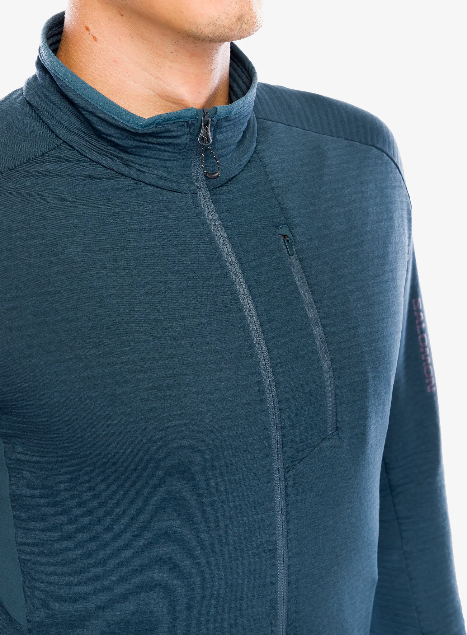 Dukserica na otkopčavanje Salomon Essential Ltwarm FZ - midnight navy