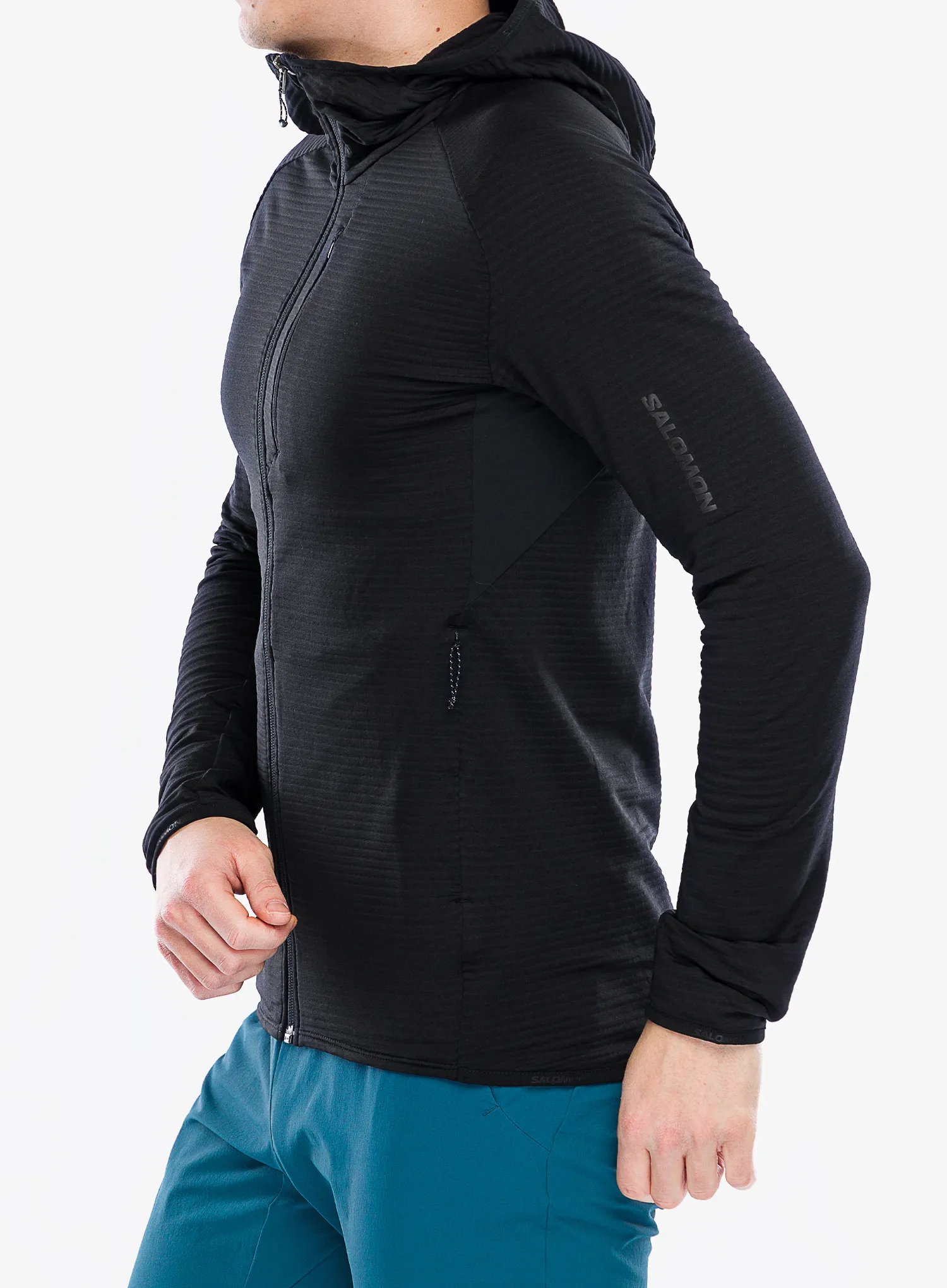 Majica s kapuljačom Salomon Essential Ltwarm HD - deep black