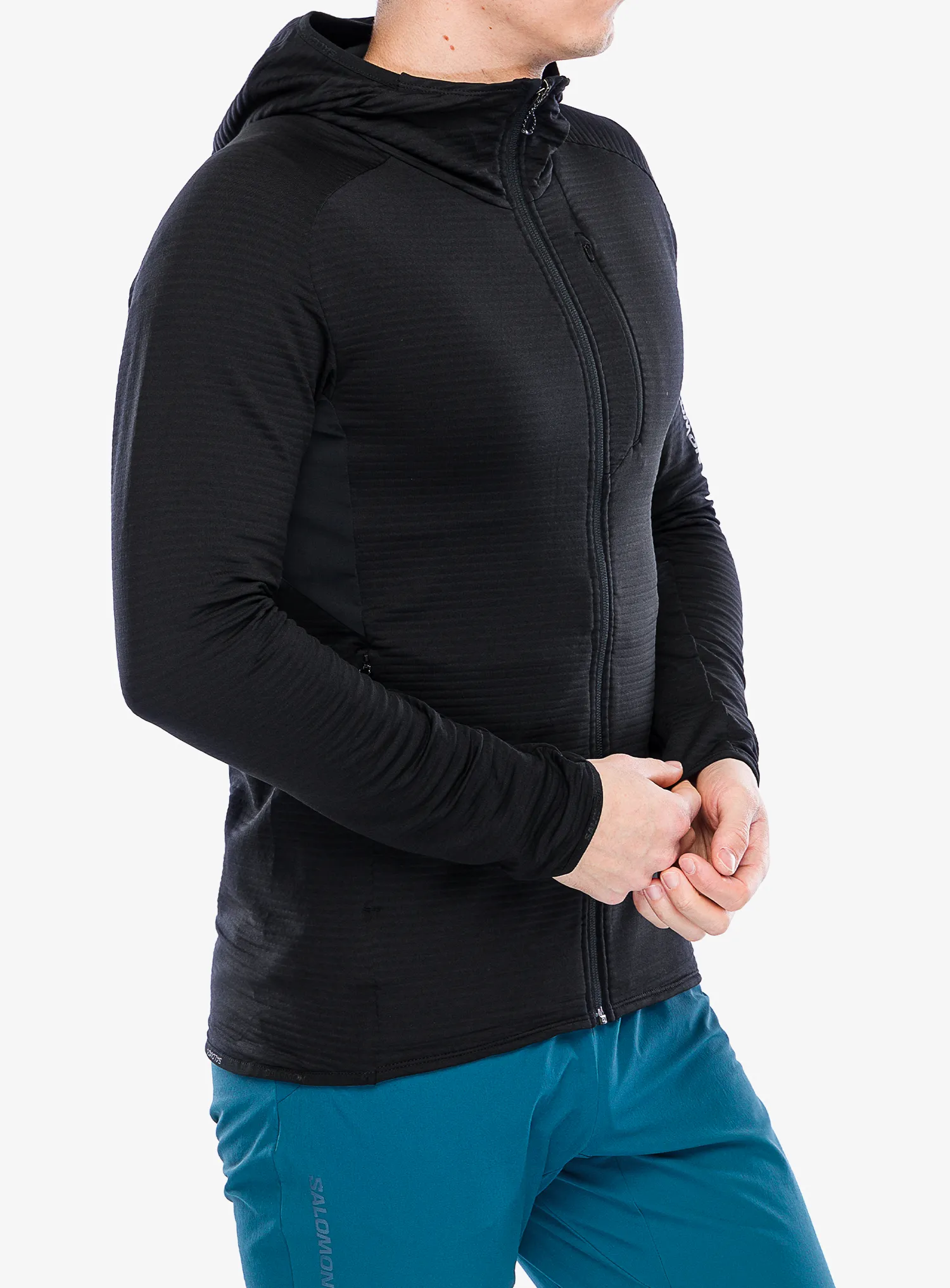 Majica s kapuljačom Salomon Essential Ltwarm HD - deep black