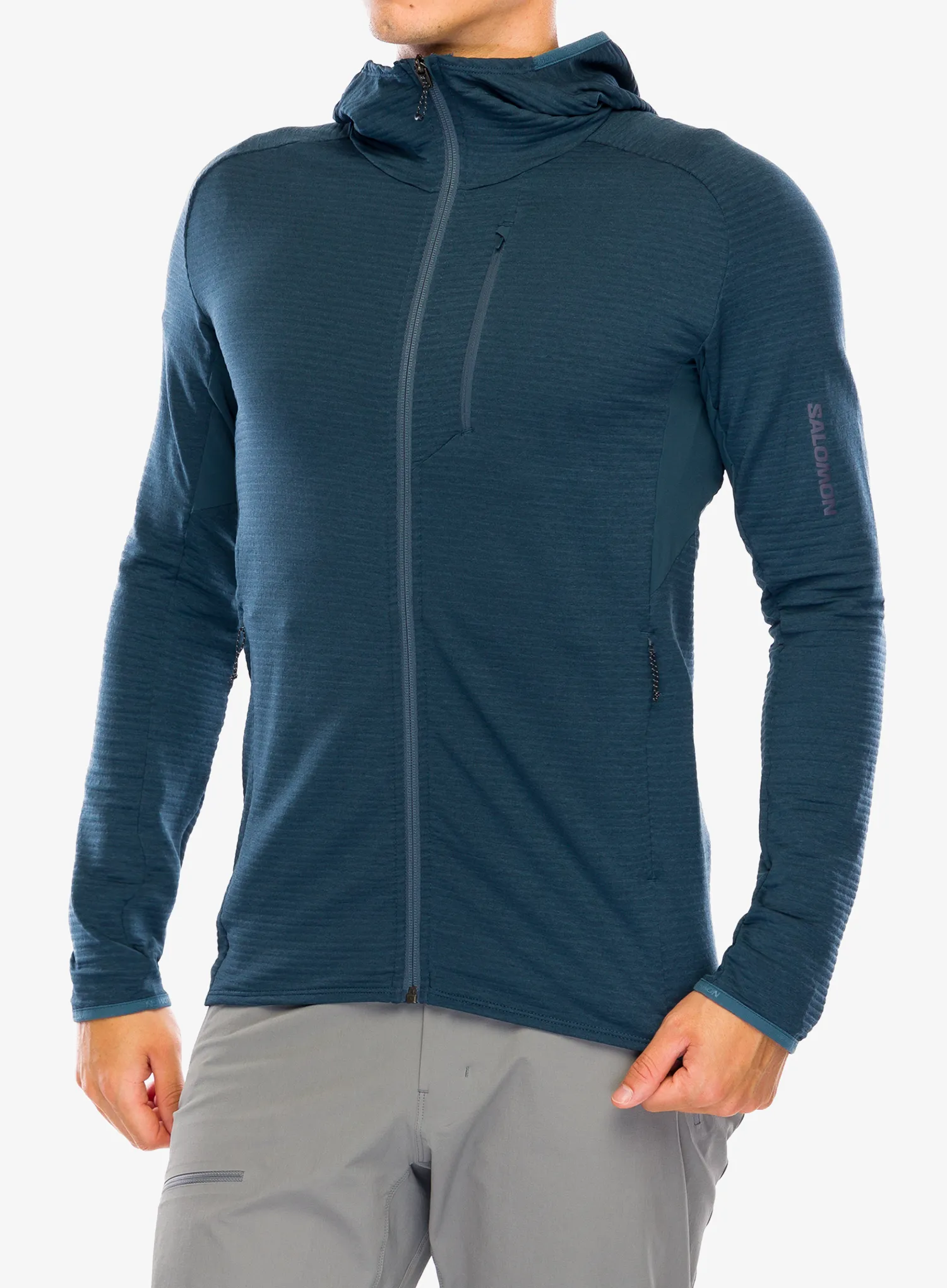 Majica s kapuljačom Salomon Essential Ltwarm HD - midnight navy