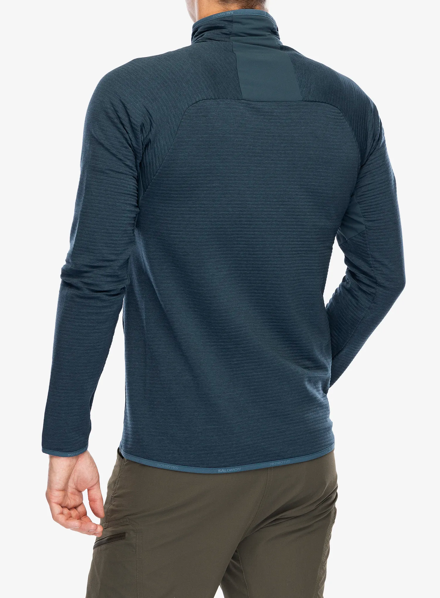 Dukserica od flisa Salomon Essential Ltwarm HZ - midnight navy