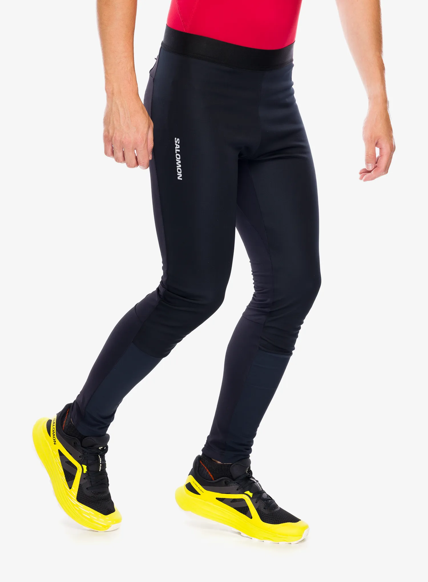 Tajice za trčanje Salomon GTX WS Sshell Tight - deep black