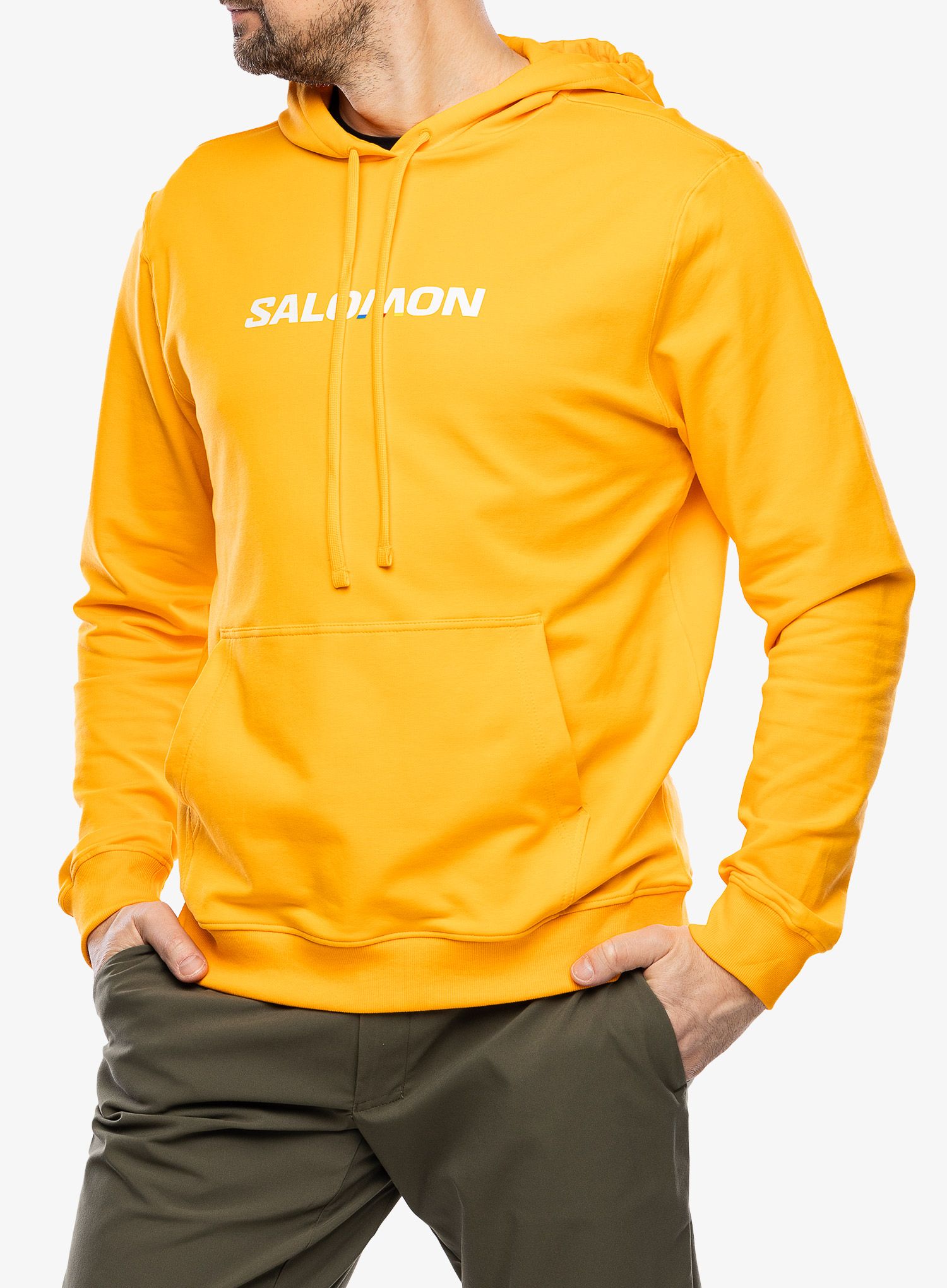 Majica s kapuljačom Salomon Logo Perf HD - zinnia
