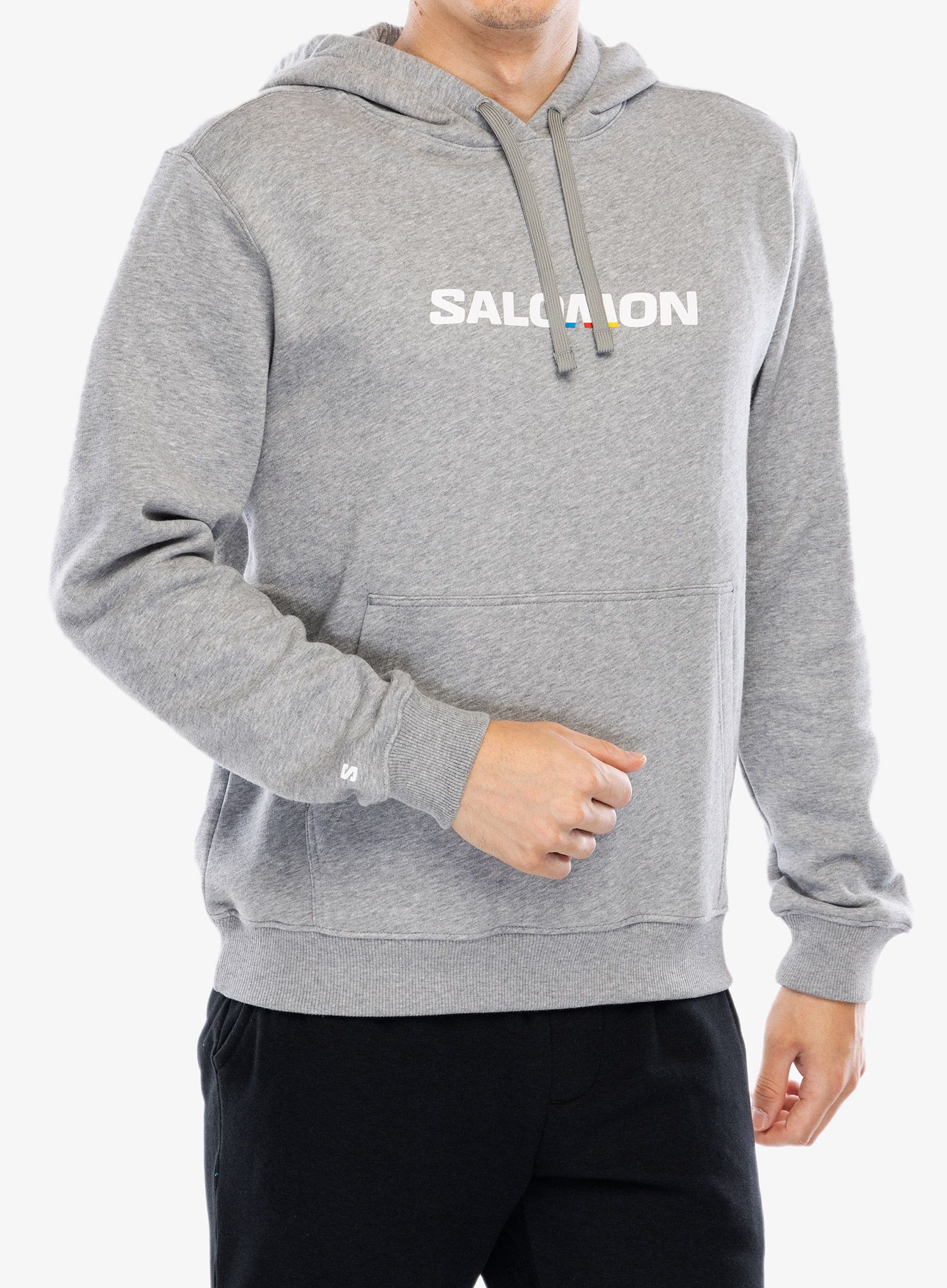 Majica s kapuljačom Salomon Logo Perf HD - heather grey