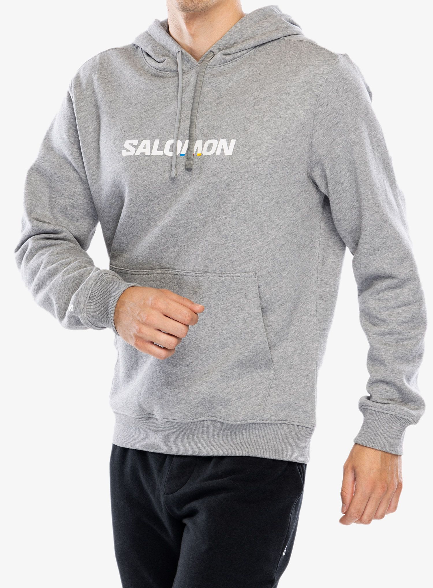 Majica s kapuljačom Salomon Logo Perf HD - heather grey
