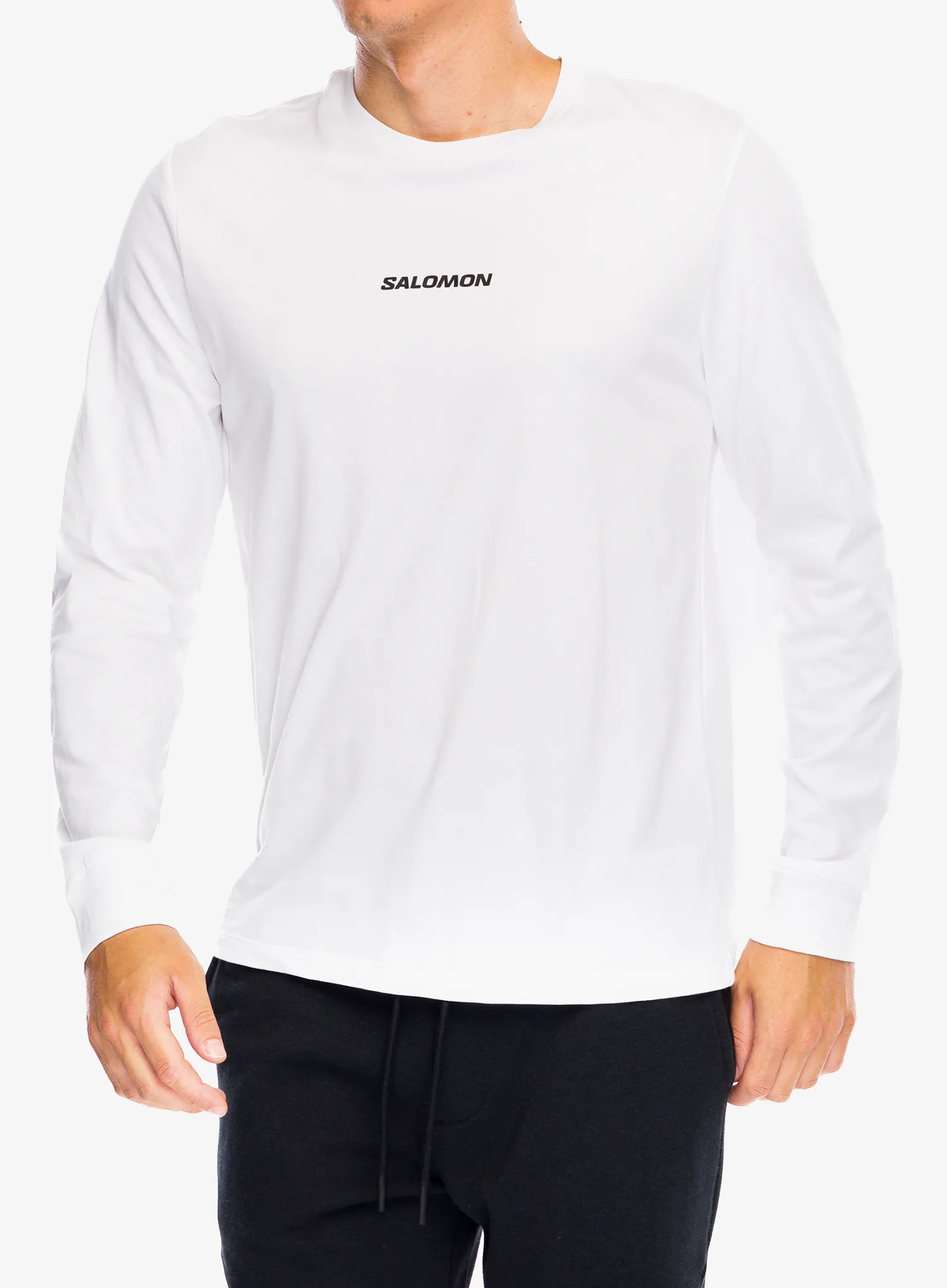 Majica dugih rukava Salomon Logo Perf L/S Tee - white