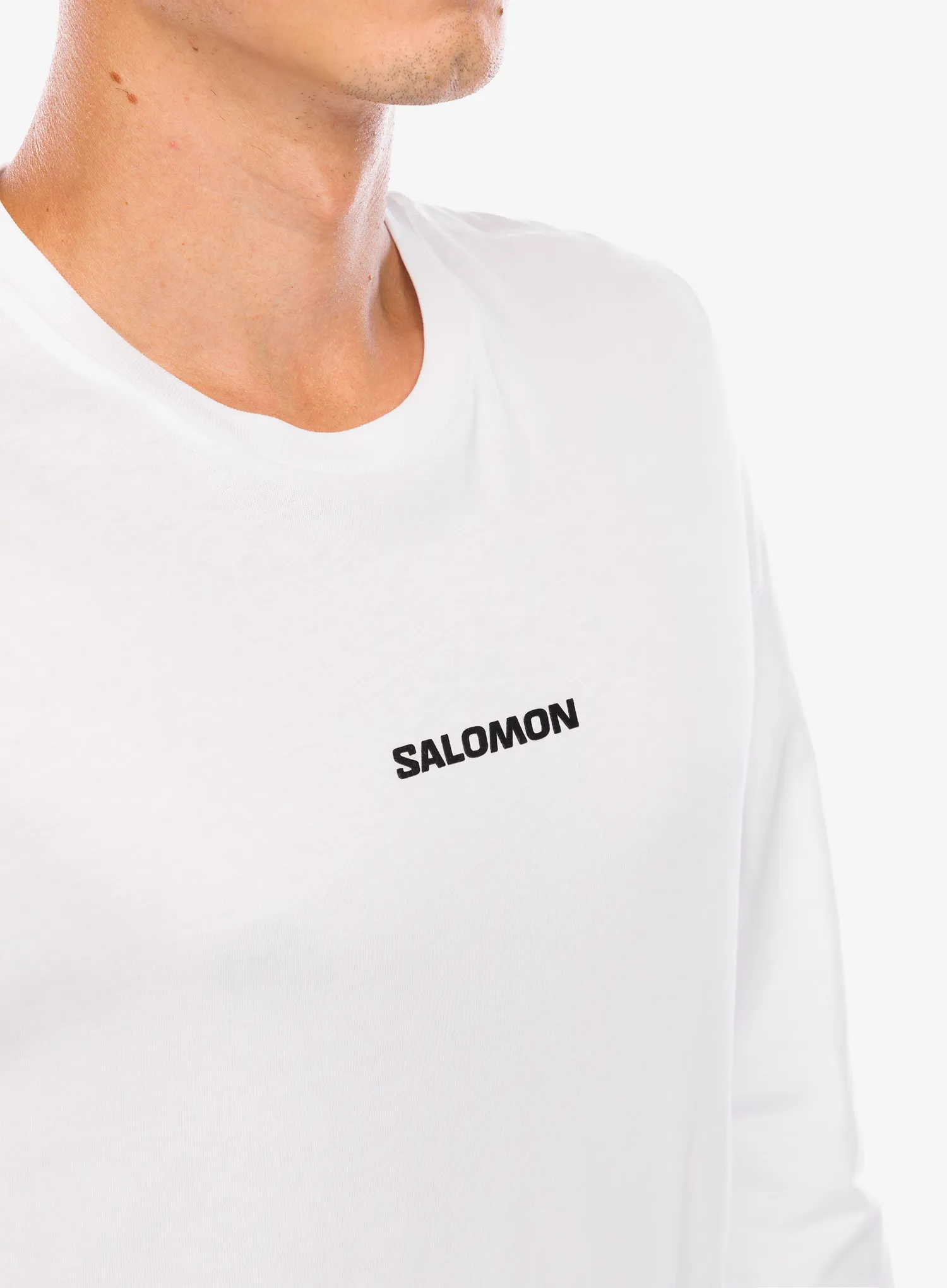 Majica dugih rukava Salomon Logo Perf L/S Tee - white