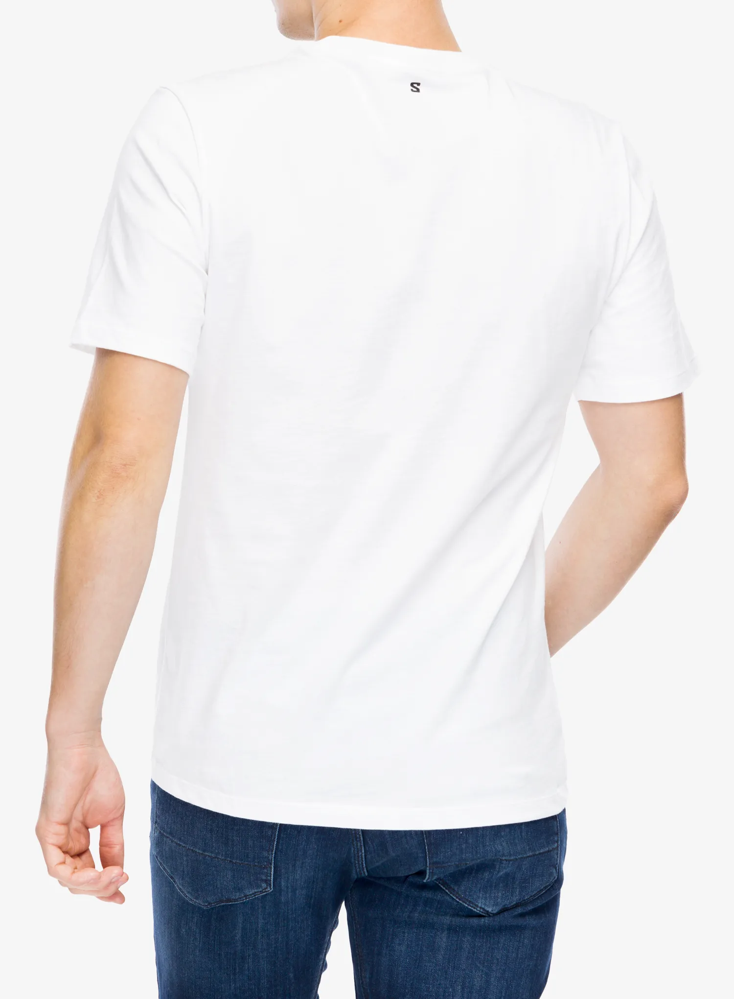 Pamučna majica Salomon Logo Perf S/S Tee - white