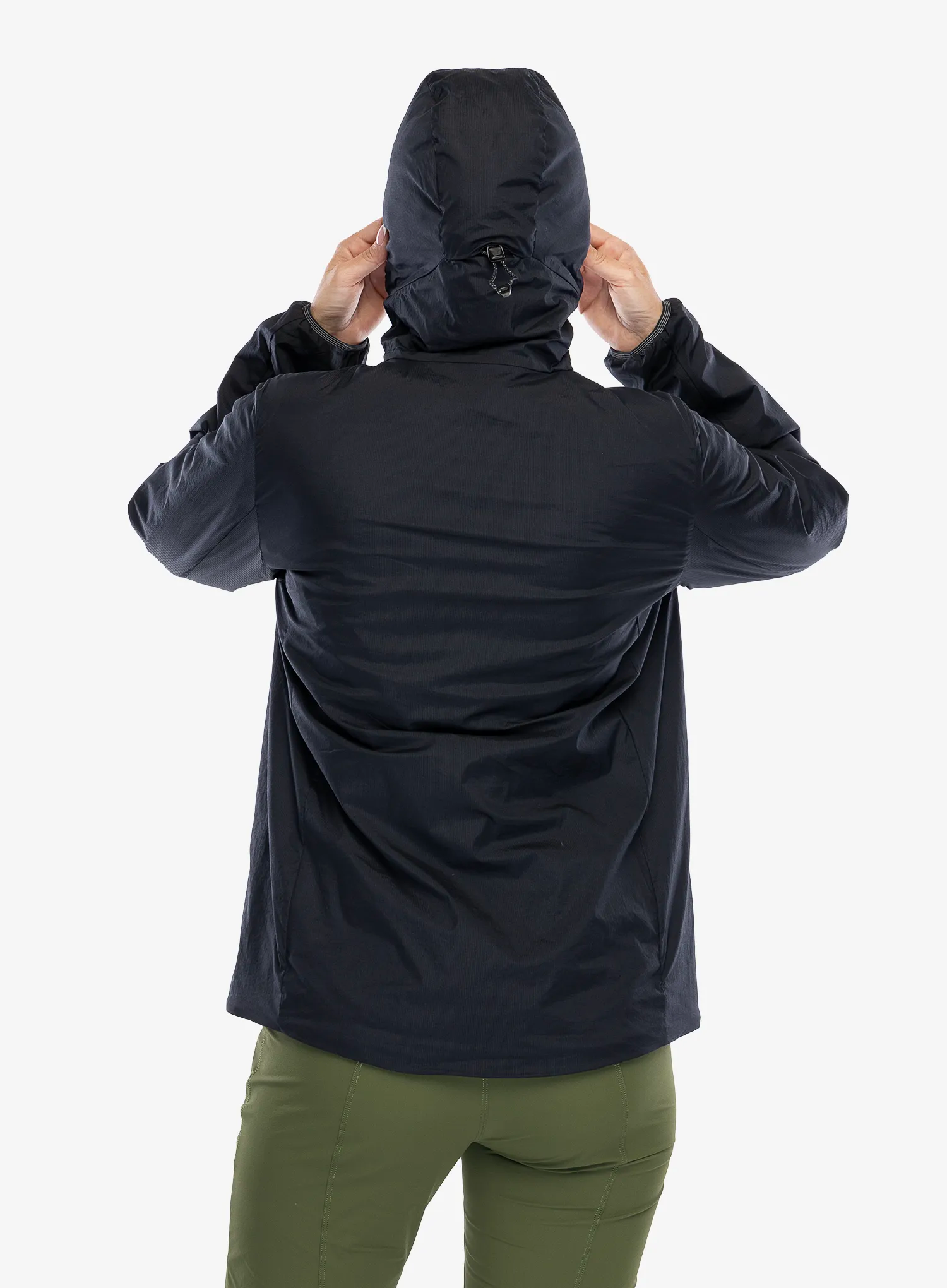 Jakna s postavom ženska Salomon Mountain Flex Jacket Hood - deep black