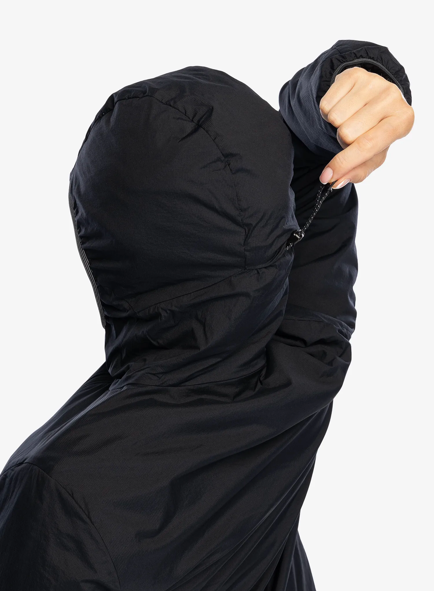 Jakna s postavom ženska Salomon Mountain Flex Jacket Hood - deep black