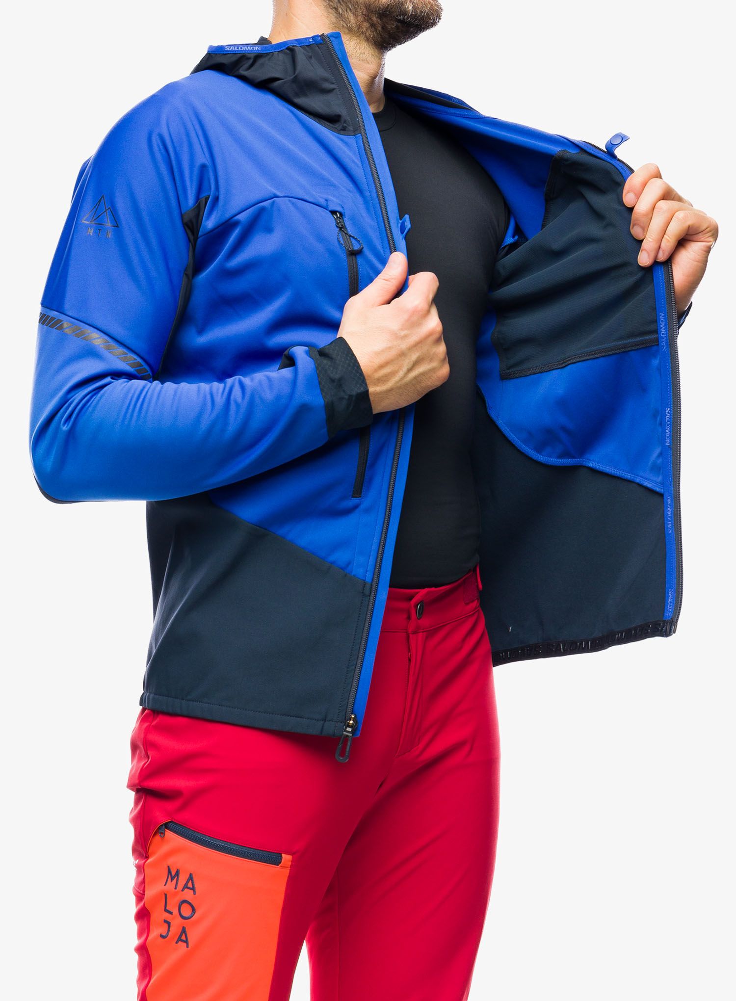 Softshell jakna Salomon Mtn Softshell Jacket - surf the web/carbon