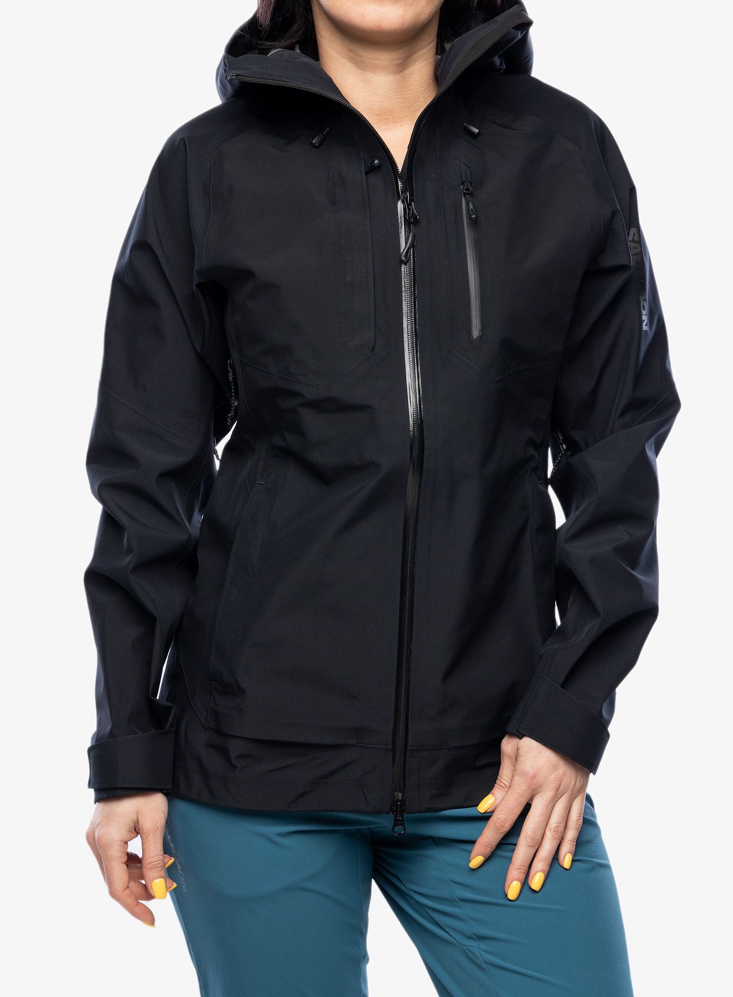 GORE-TEX ženska jakna Salomon Outline 3L GTX Shell - deep black