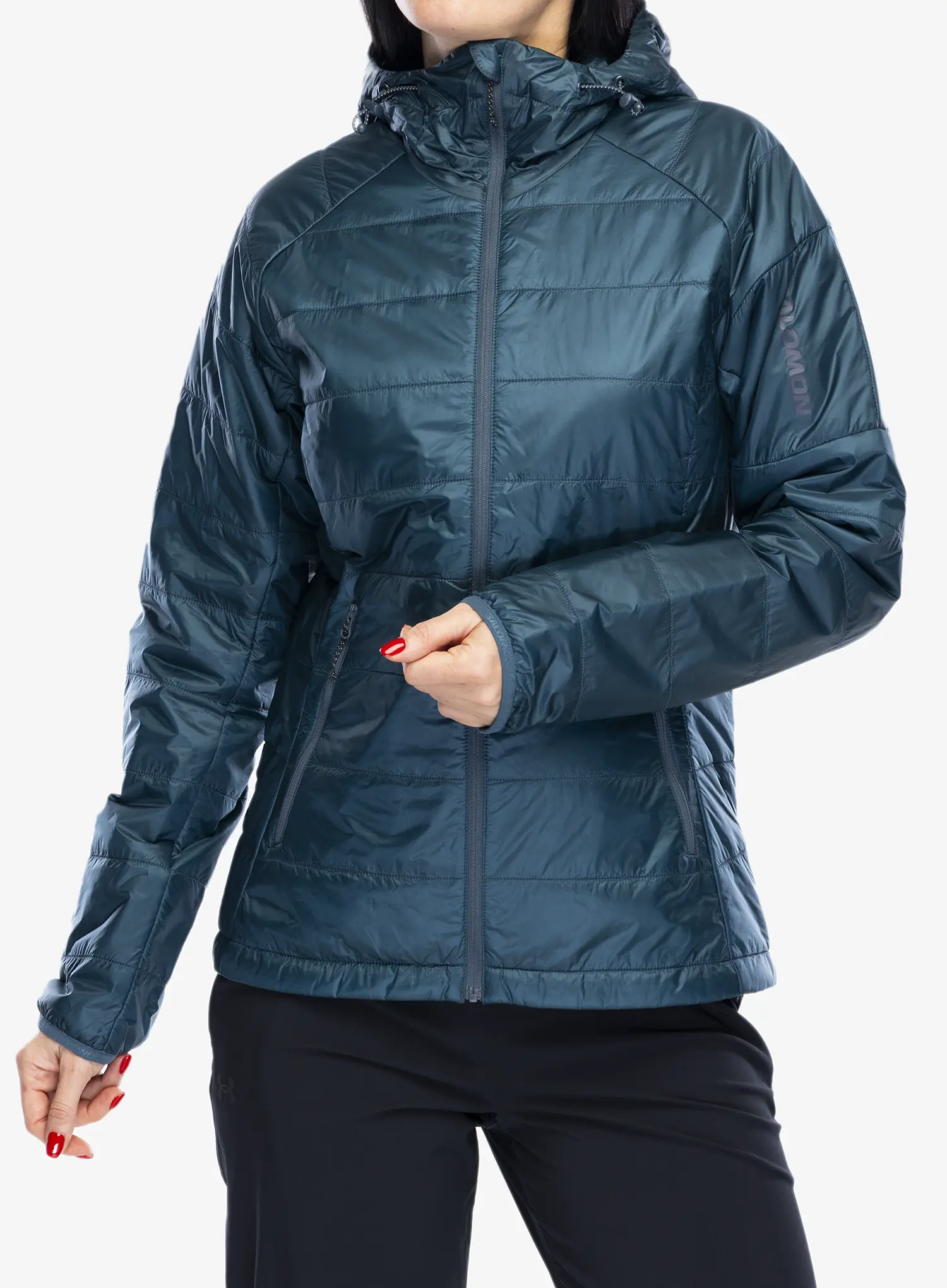 Jakna s postavom ženska Salomon Outline HD Jacket - midnight navy