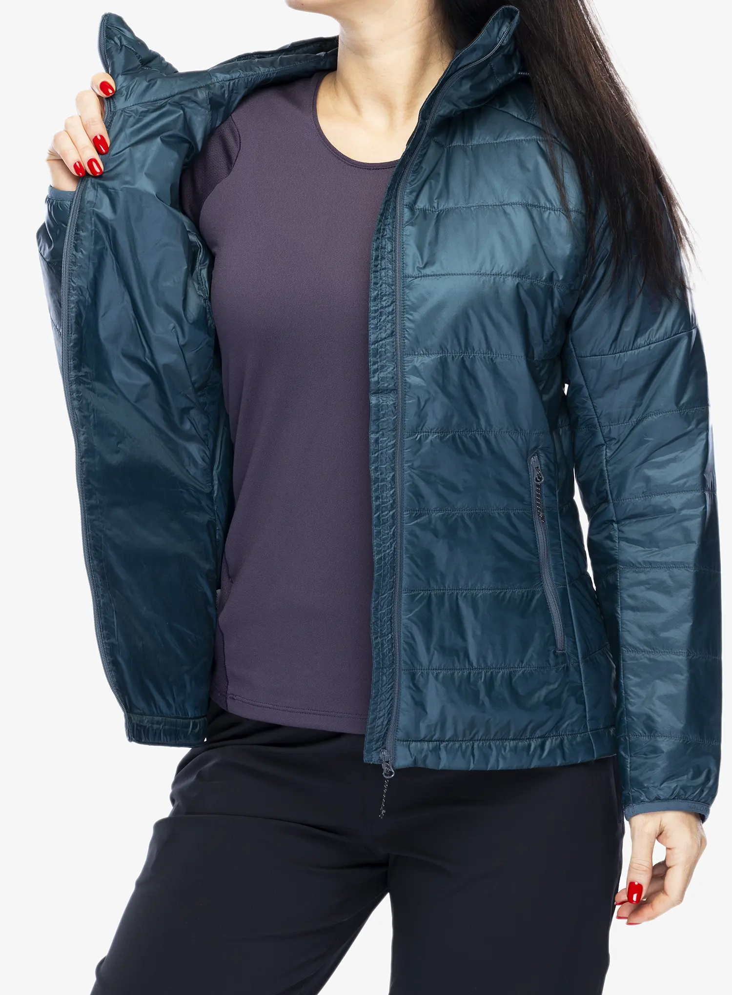 Jakna s postavom ženska Salomon Outline HD Jacket - midnight navy