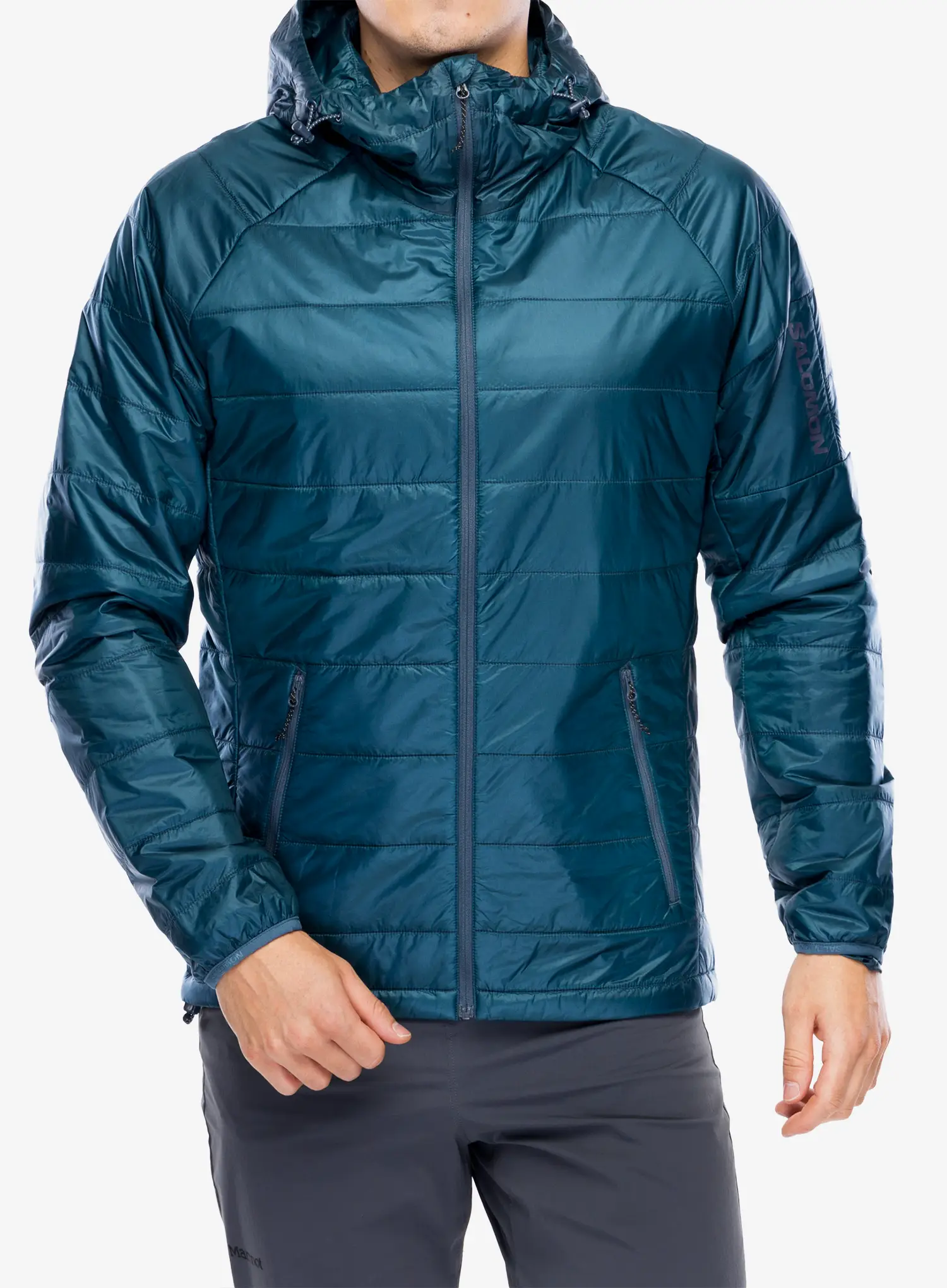 Jakna s postavom Salomon Outline HD Jacket - midnight navy