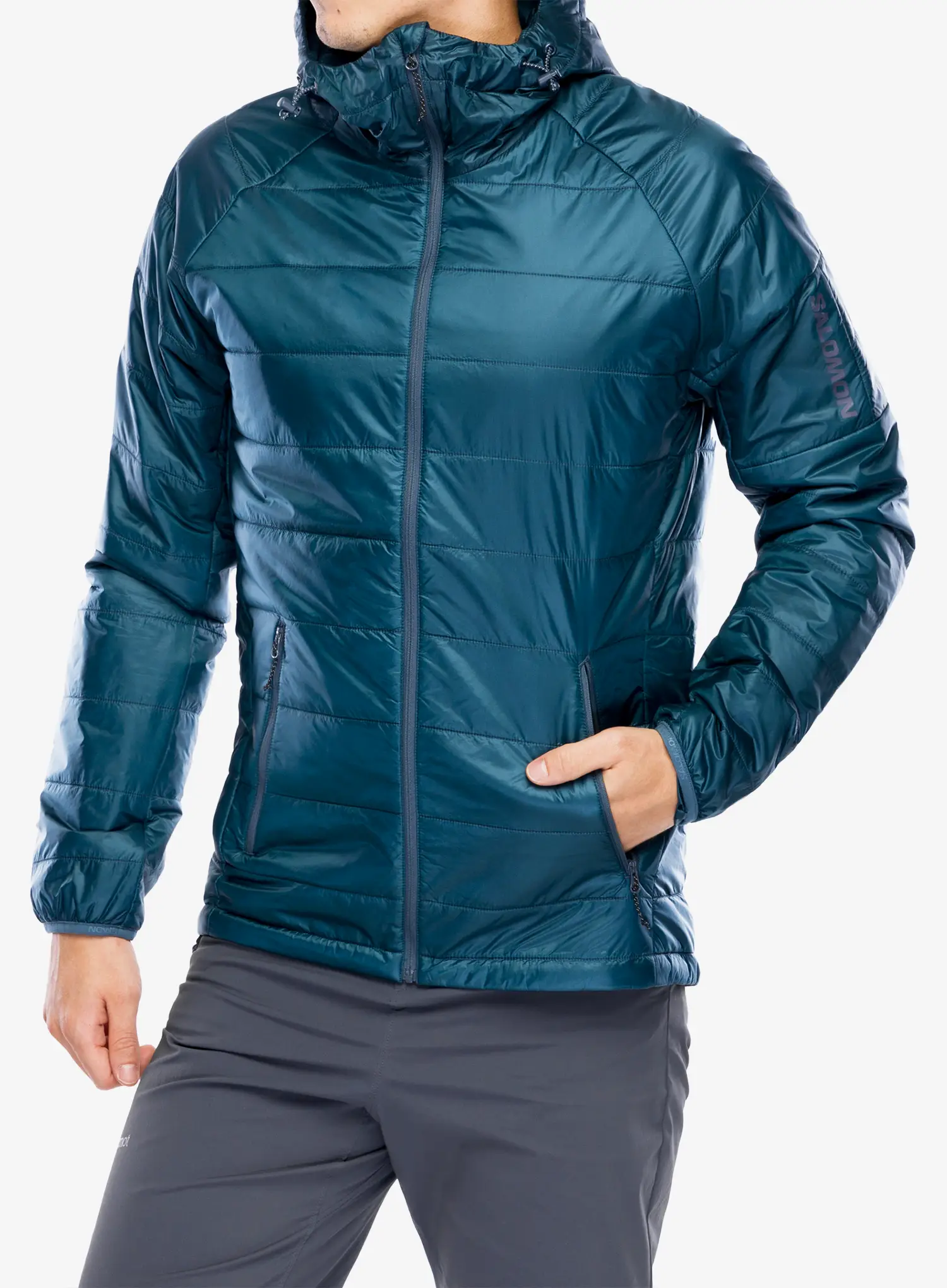 Jakna s postavom Salomon Outline HD Jacket - midnight navy