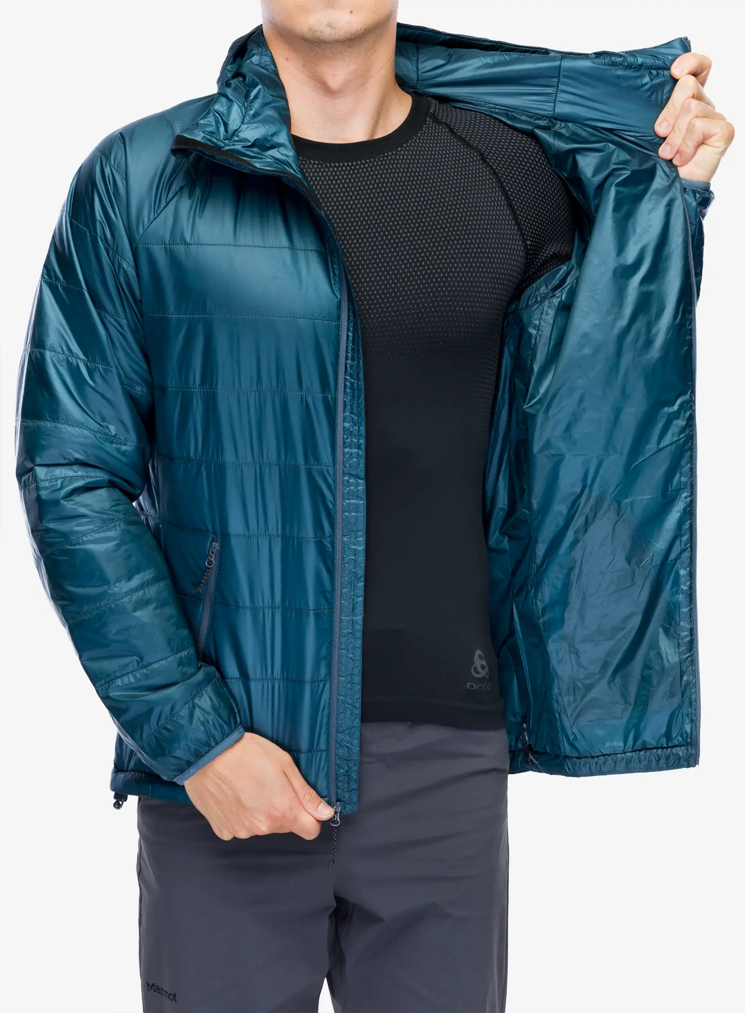 Jakna s postavom Salomon Outline HD Jacket - midnight navy