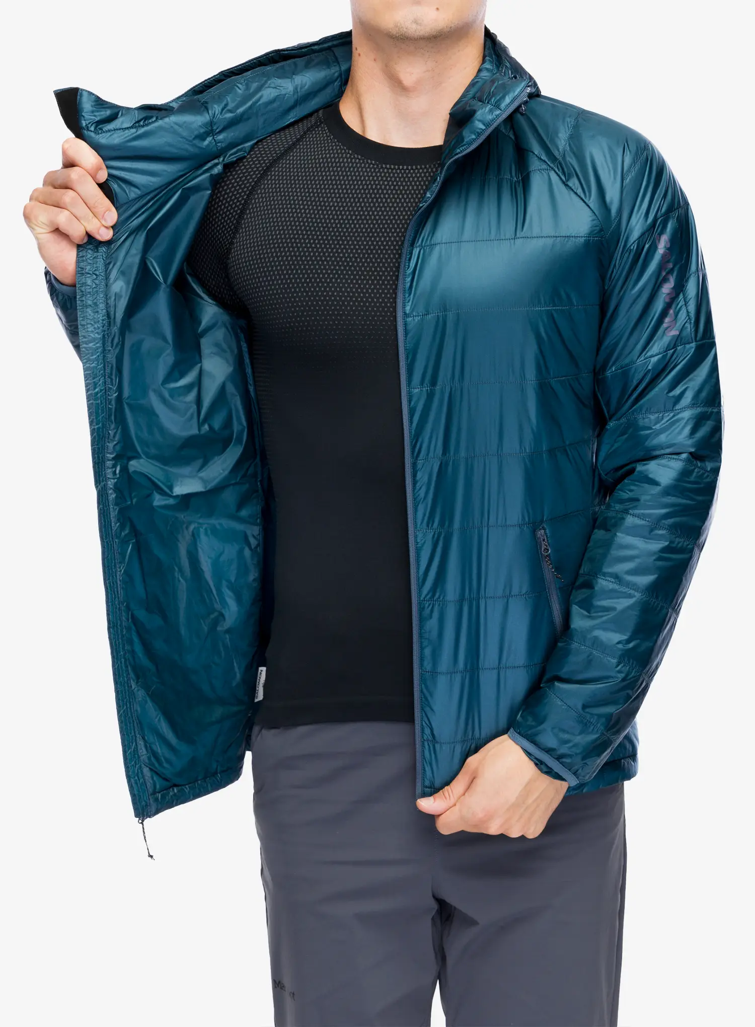 Jakna s postavom Salomon Outline HD Jacket - midnight navy