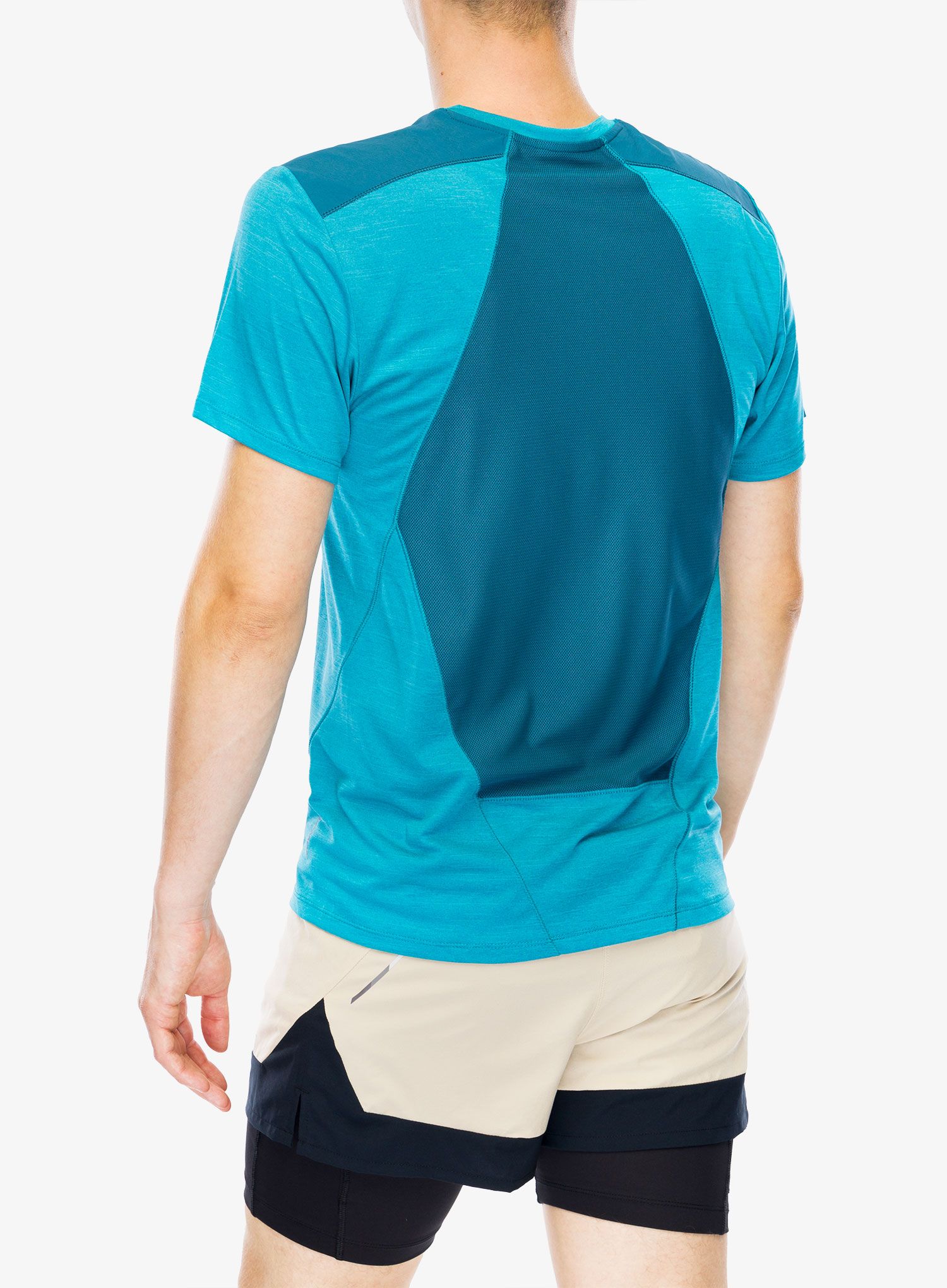 Brzosušeća majica Salomon Outline S/S Tee - deep dive/tide