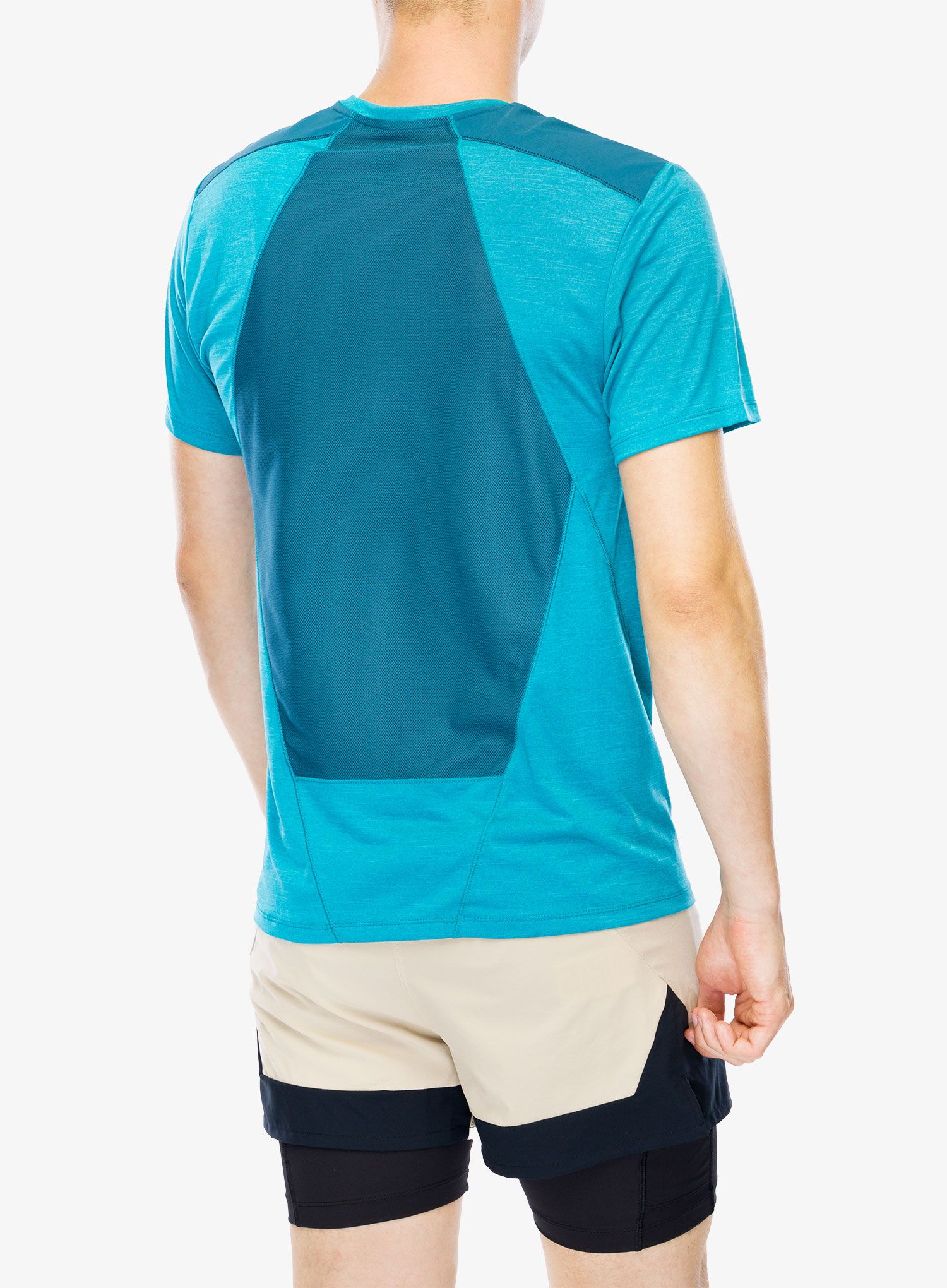 Brzosušeća majica Salomon Outline S/S Tee - deep dive/tide