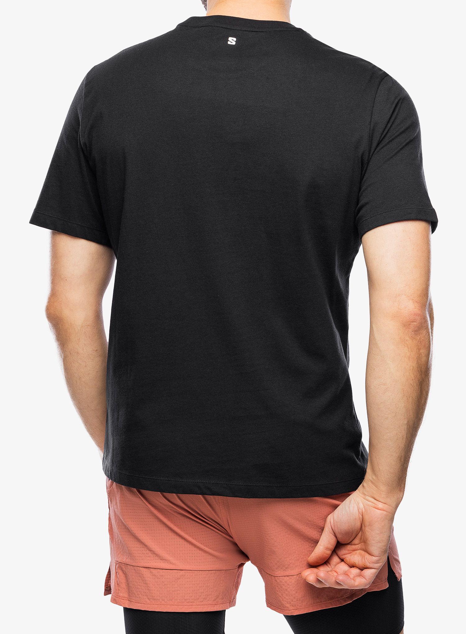 Majica s tiskom Salomon Running Graphic S/S  - deep black