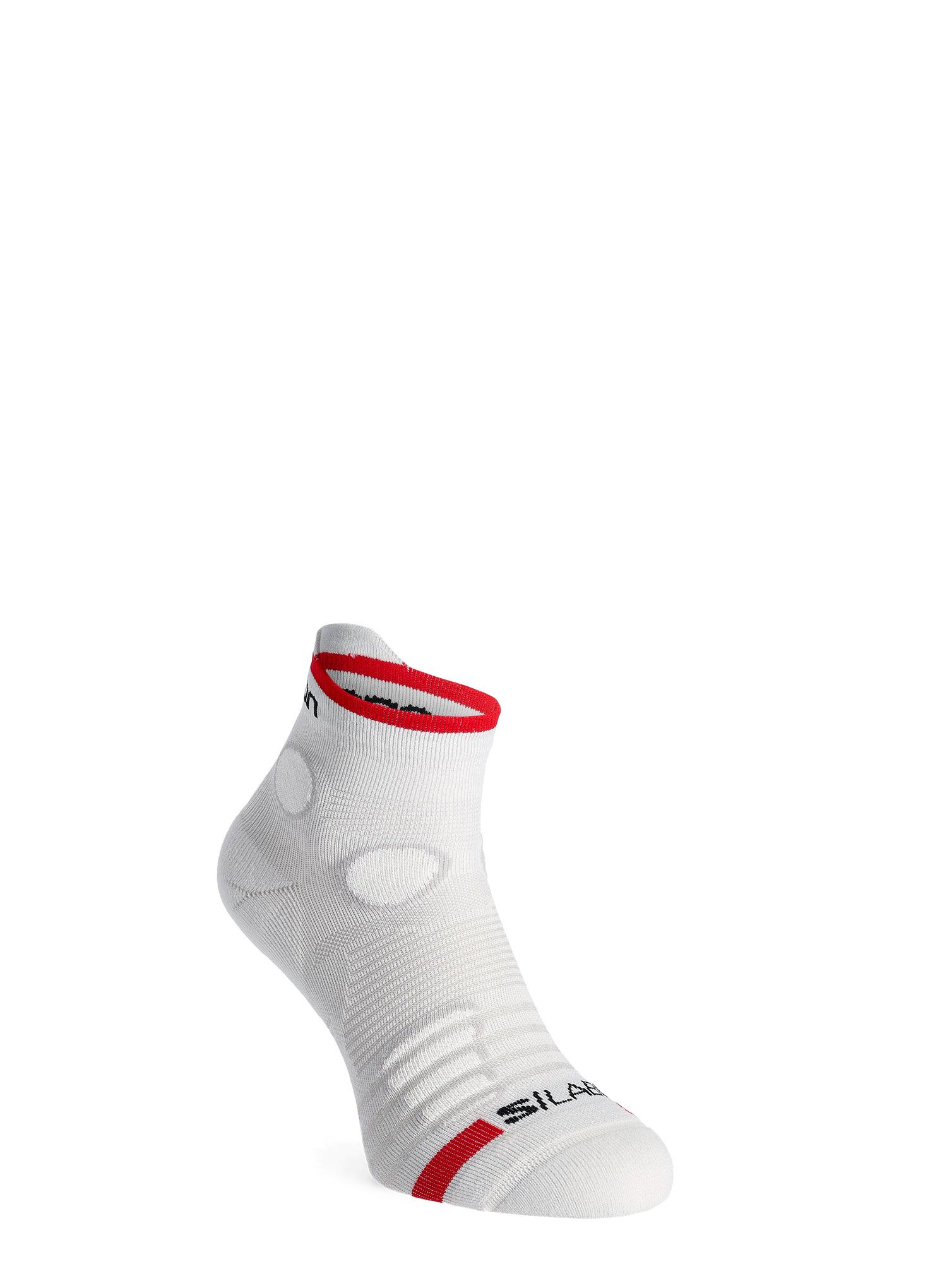 Čarape za trčanje Salomon S/Lab Pulse Ankle - white/fiery red