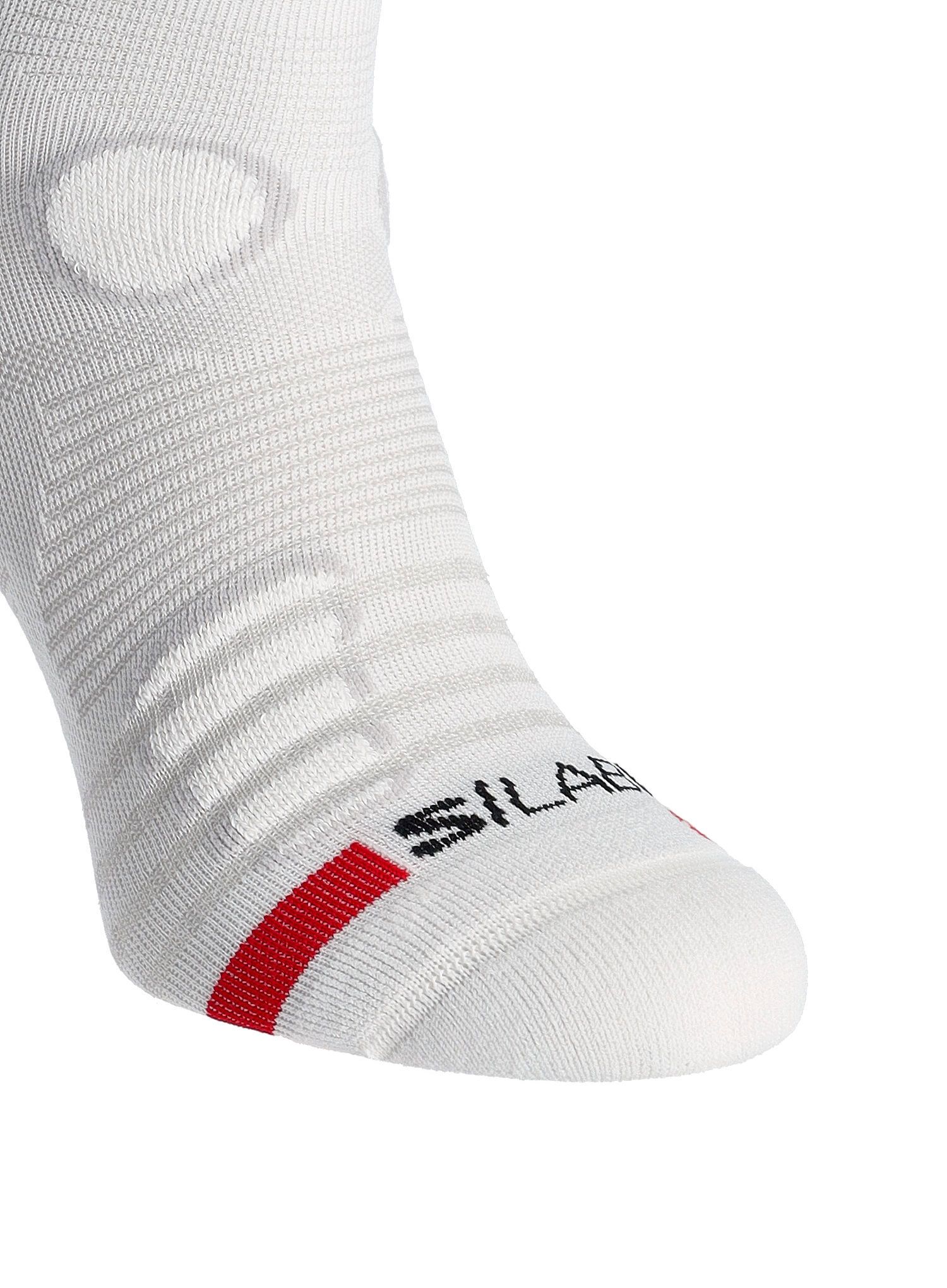 Čarape za trčanje Salomon S/Lab Pulse Ankle - white/fiery red